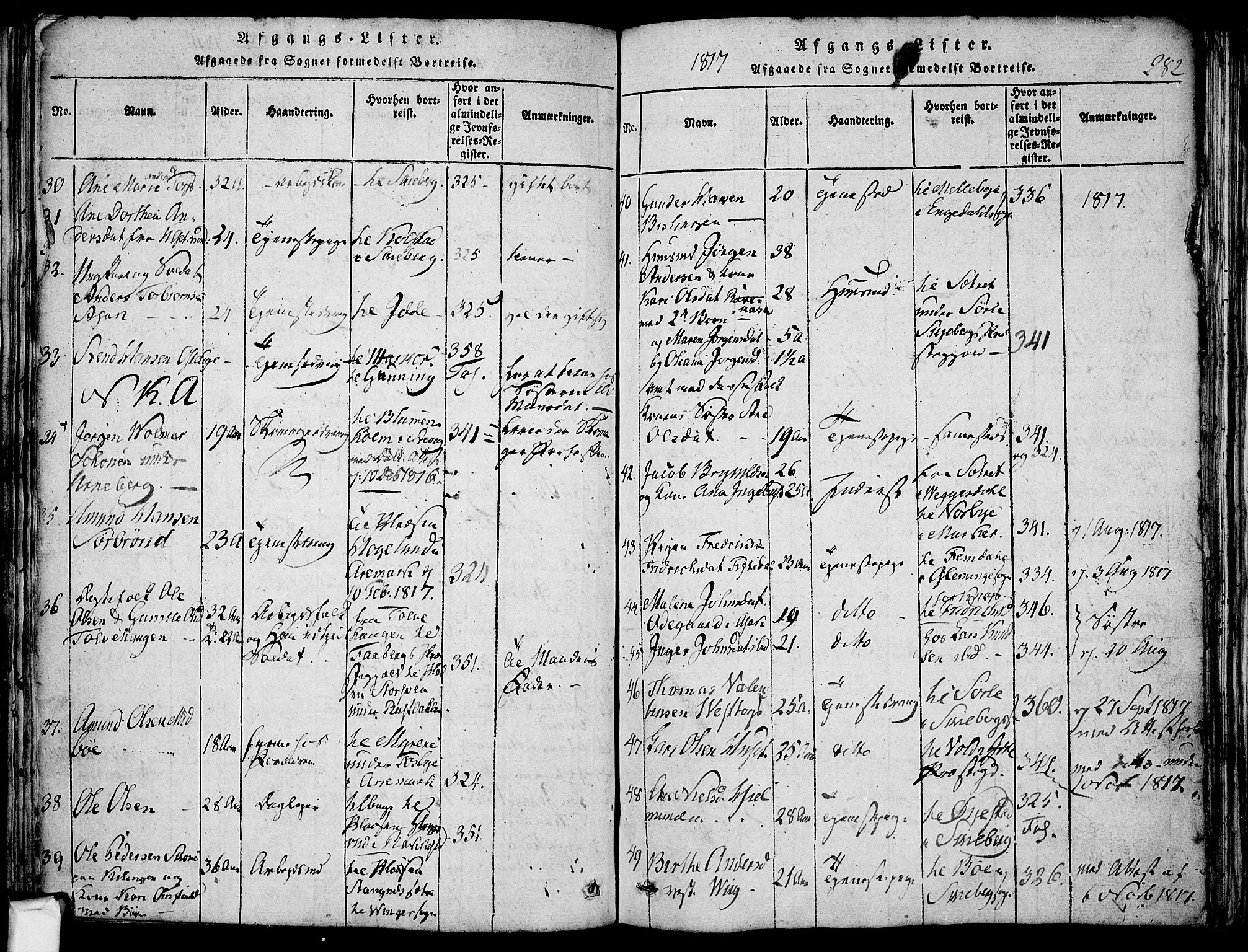 Berg prestekontor Kirkebøker, SAO/A-10902/F/Fa/L0002: Parish register (official) no. I 2, 1815-1831, p. 282
