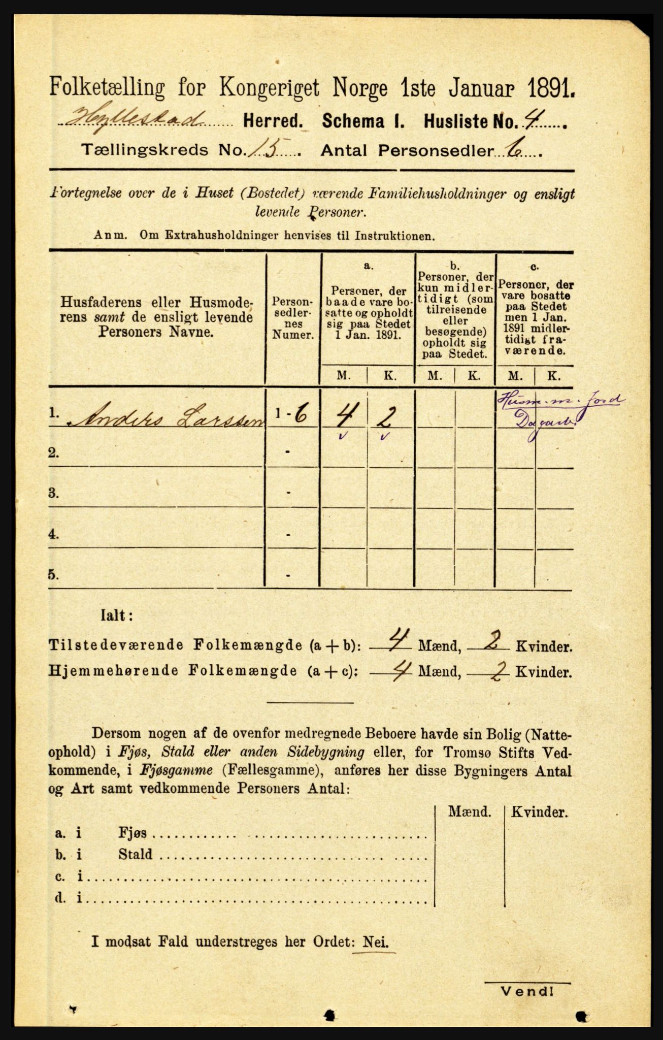 RA, 1891 census for 1413 Hyllestad, 1891, p. 2680