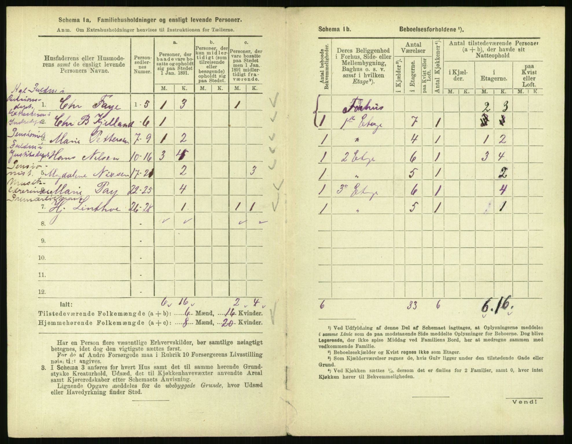 RA, 1891 census for 0301 Kristiania, 1891, p. 43896