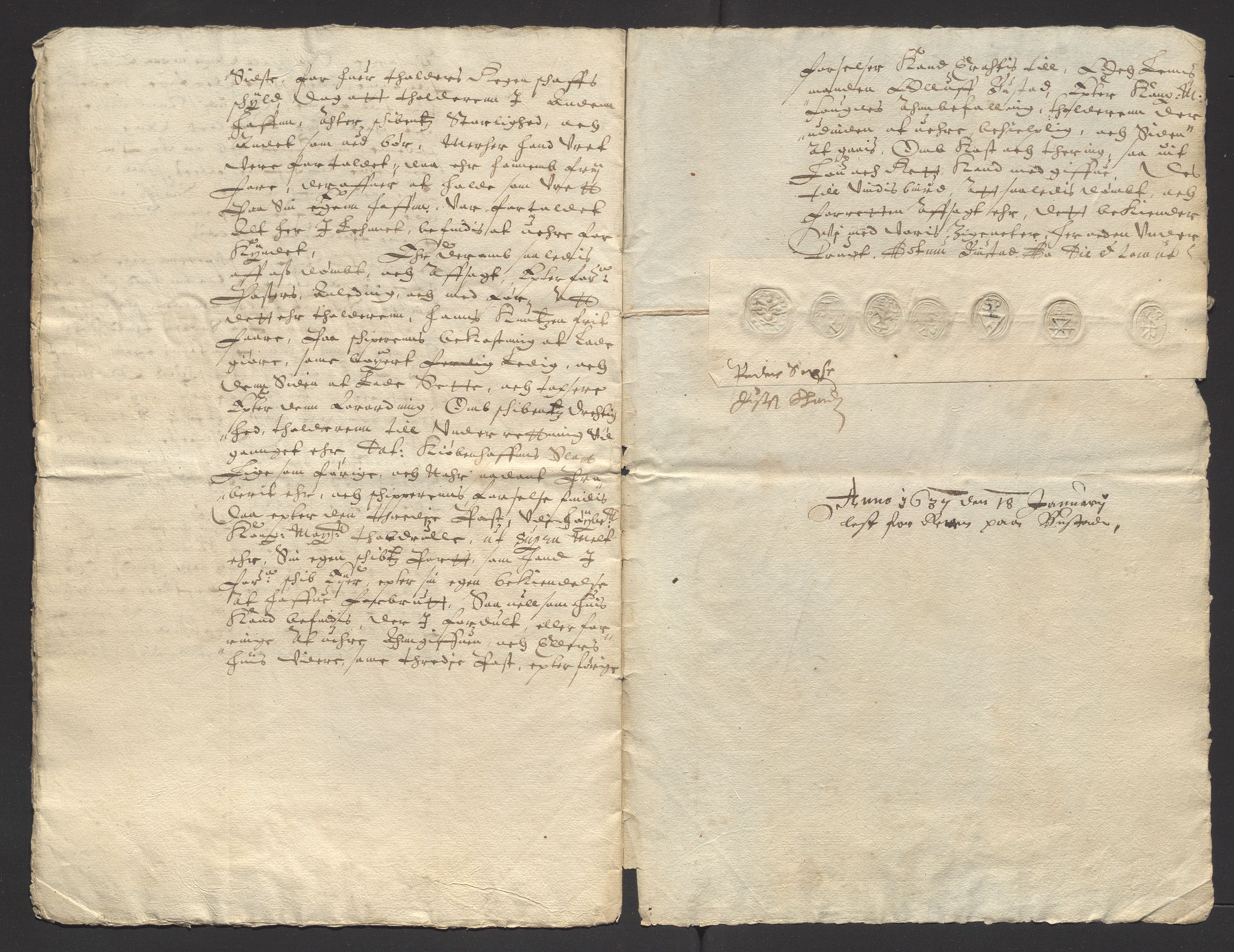 Stavanger len, AV/SAST-A-101870/Oa/L0016: Dommer, brev m.m., 1615-1644, p. 257