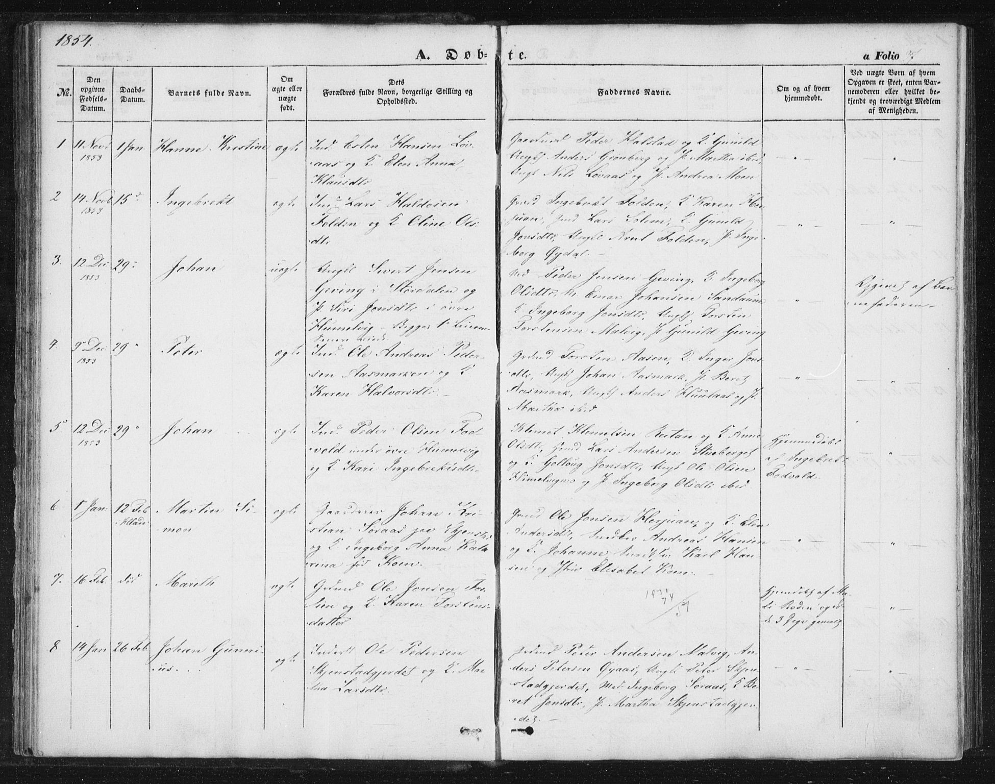 Ministerialprotokoller, klokkerbøker og fødselsregistre - Sør-Trøndelag, SAT/A-1456/616/L0407: Parish register (official) no. 616A04, 1848-1856, p. 37