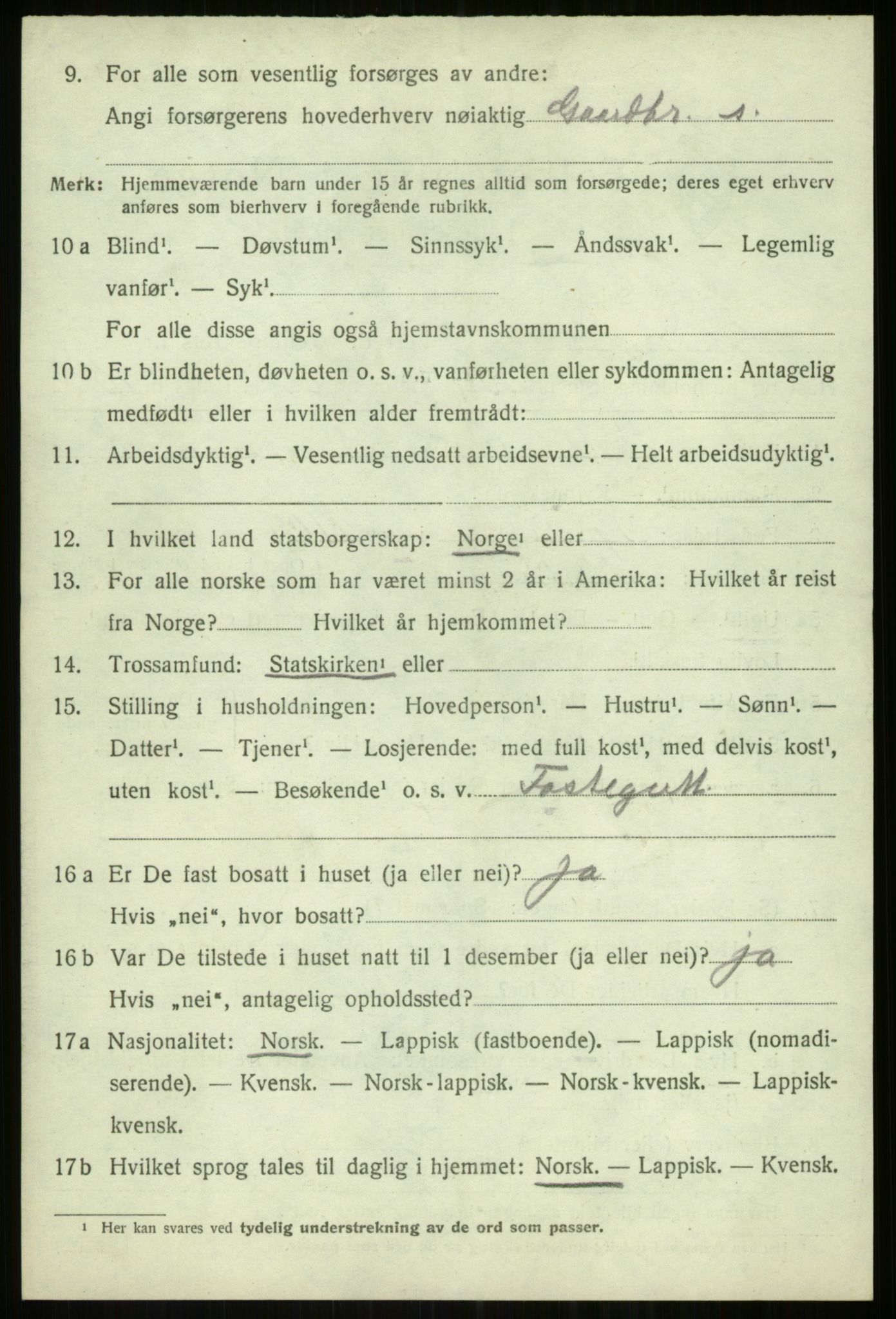 SATØ, 1920 census for Balsfjord, 1920, p. 7205