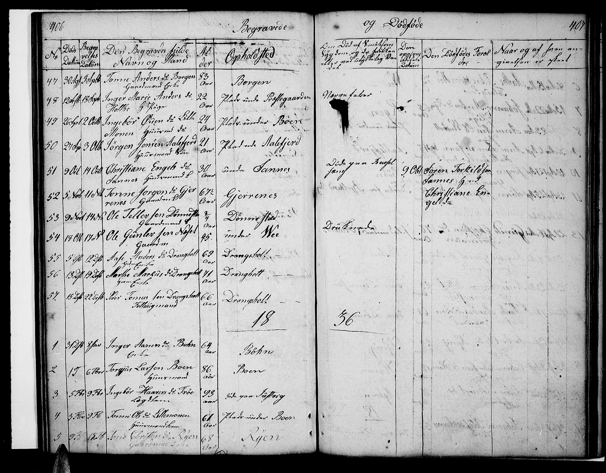 Tveit sokneprestkontor, AV/SAK-1111-0043/F/Fb/L0002: Parish register (copy) no. B 2, 1835-1854, p. 406-407