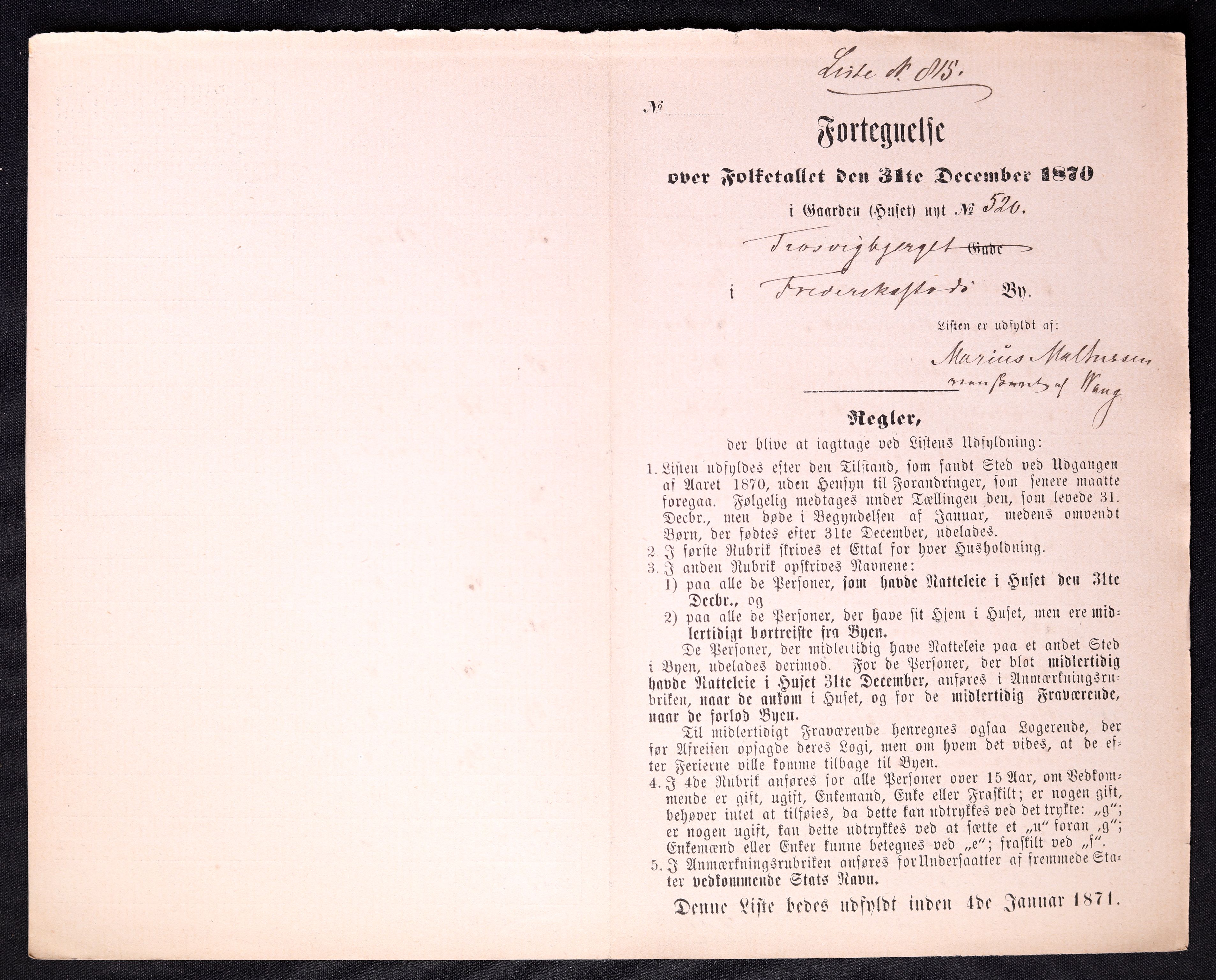 RA, 1870 census for 0103 Fredrikstad, 1870, p. 1633