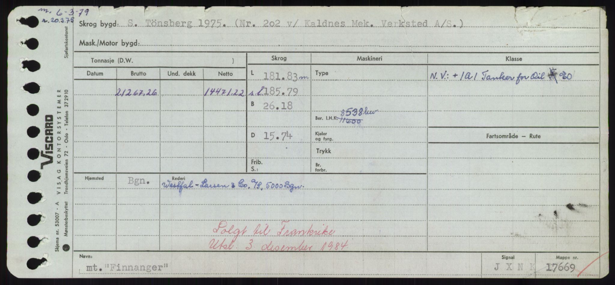 Sjøfartsdirektoratet med forløpere, Skipsmålingen, RA/S-1627/H/Hd/L0010: Fartøy, F-Fjø, p. 501