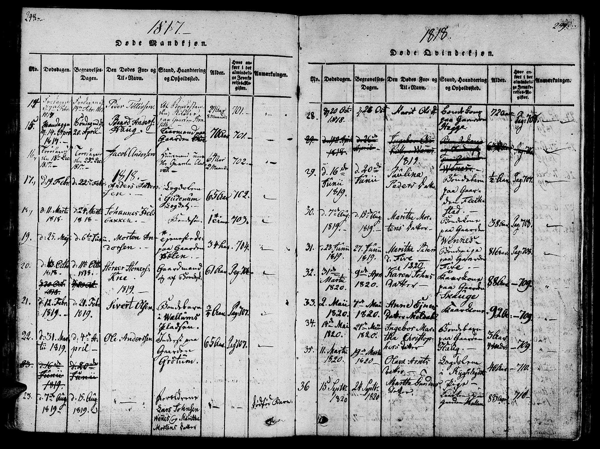Ministerialprotokoller, klokkerbøker og fødselsregistre - Nord-Trøndelag, SAT/A-1458/746/L0441: Parish register (official) no. 746A03 /2, 1816-1827, p. 148-149