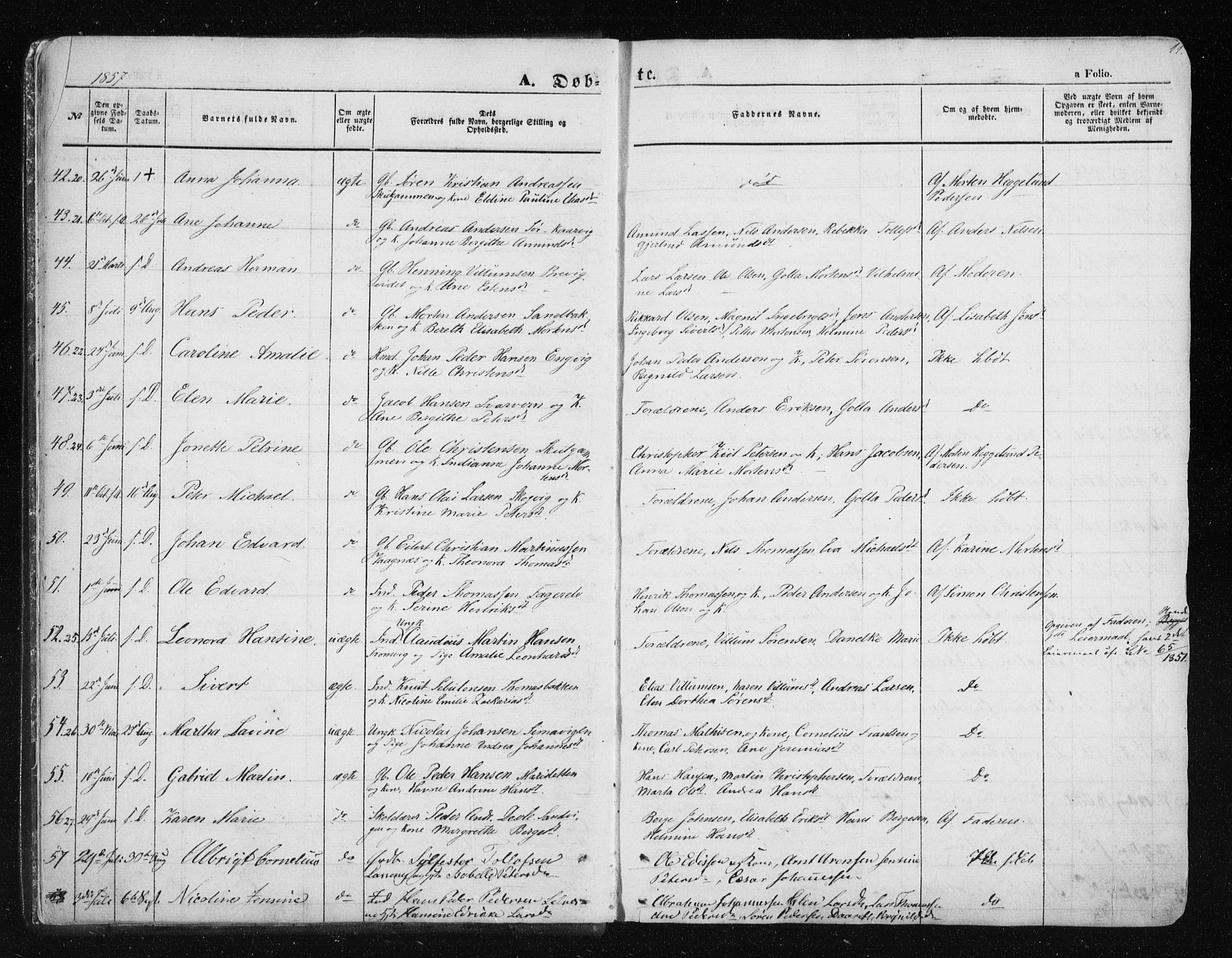 Tromsøysund sokneprestkontor, SATØ/S-1304/G/Ga/L0001kirke: Parish register (official) no. 1, 1856-1867, p. 11