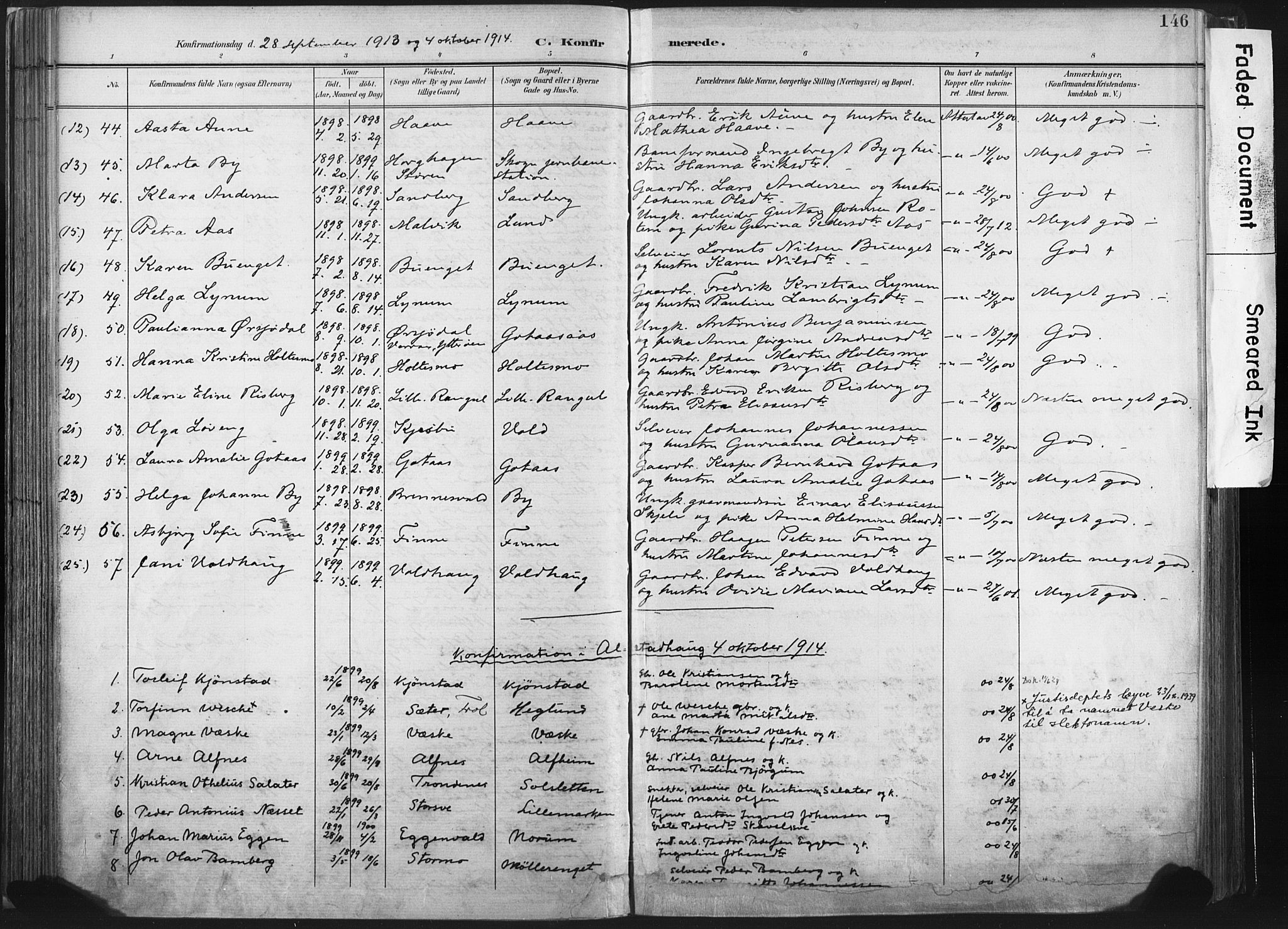 Ministerialprotokoller, klokkerbøker og fødselsregistre - Nord-Trøndelag, SAT/A-1458/717/L0162: Parish register (official) no. 717A12, 1898-1923, p. 146