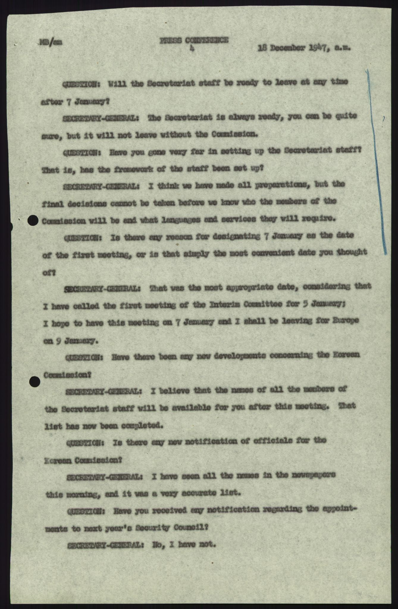 Lie, Trygve, AV/RA-PA-1407/D/L0018: Generalsekretærens papirer., 1947-1951, p. 9