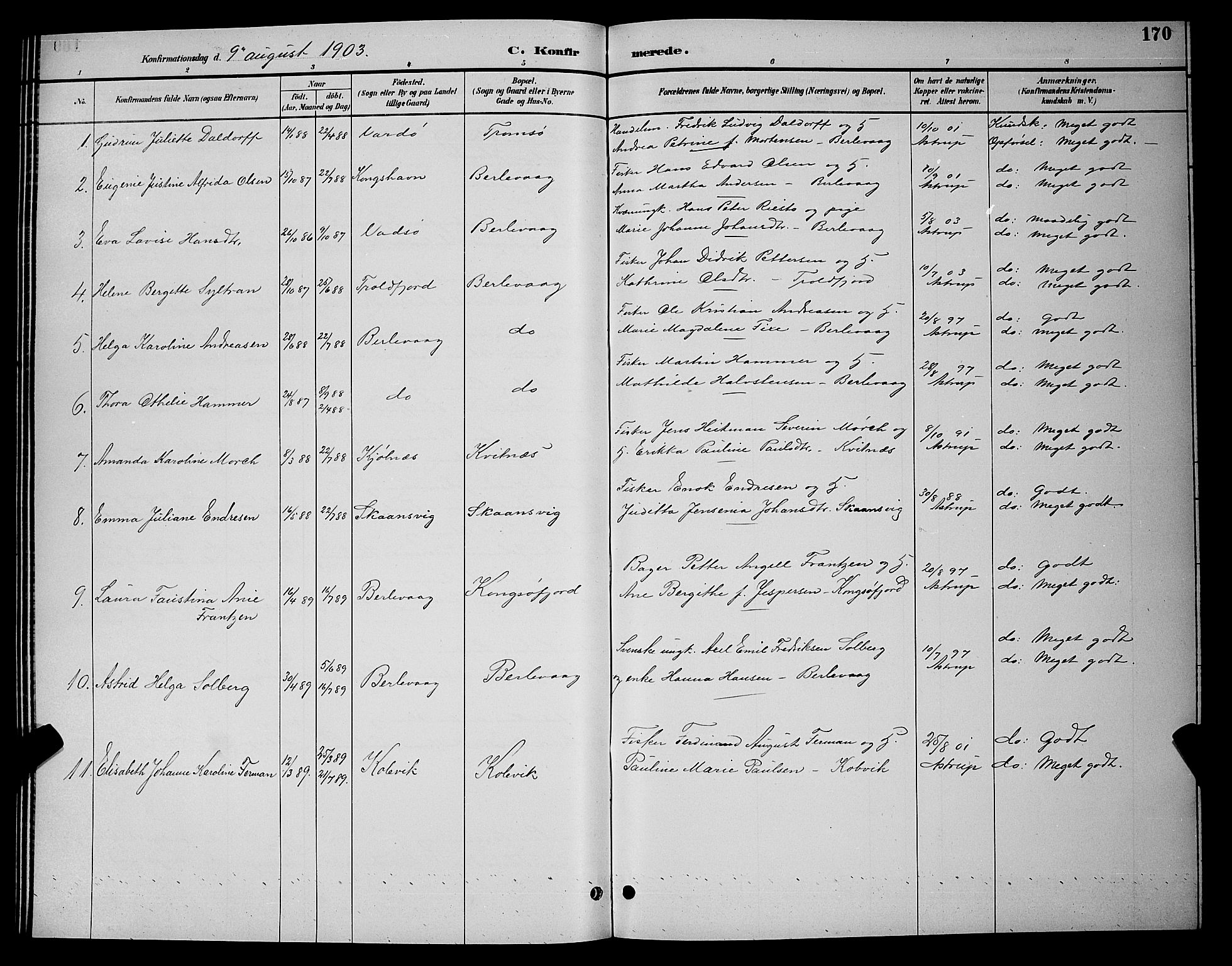 Tana sokneprestkontor, SATØ/S-1334/H/Hb/L0004klokker: Parish register (copy) no. 4, 1890-1903, p. 170