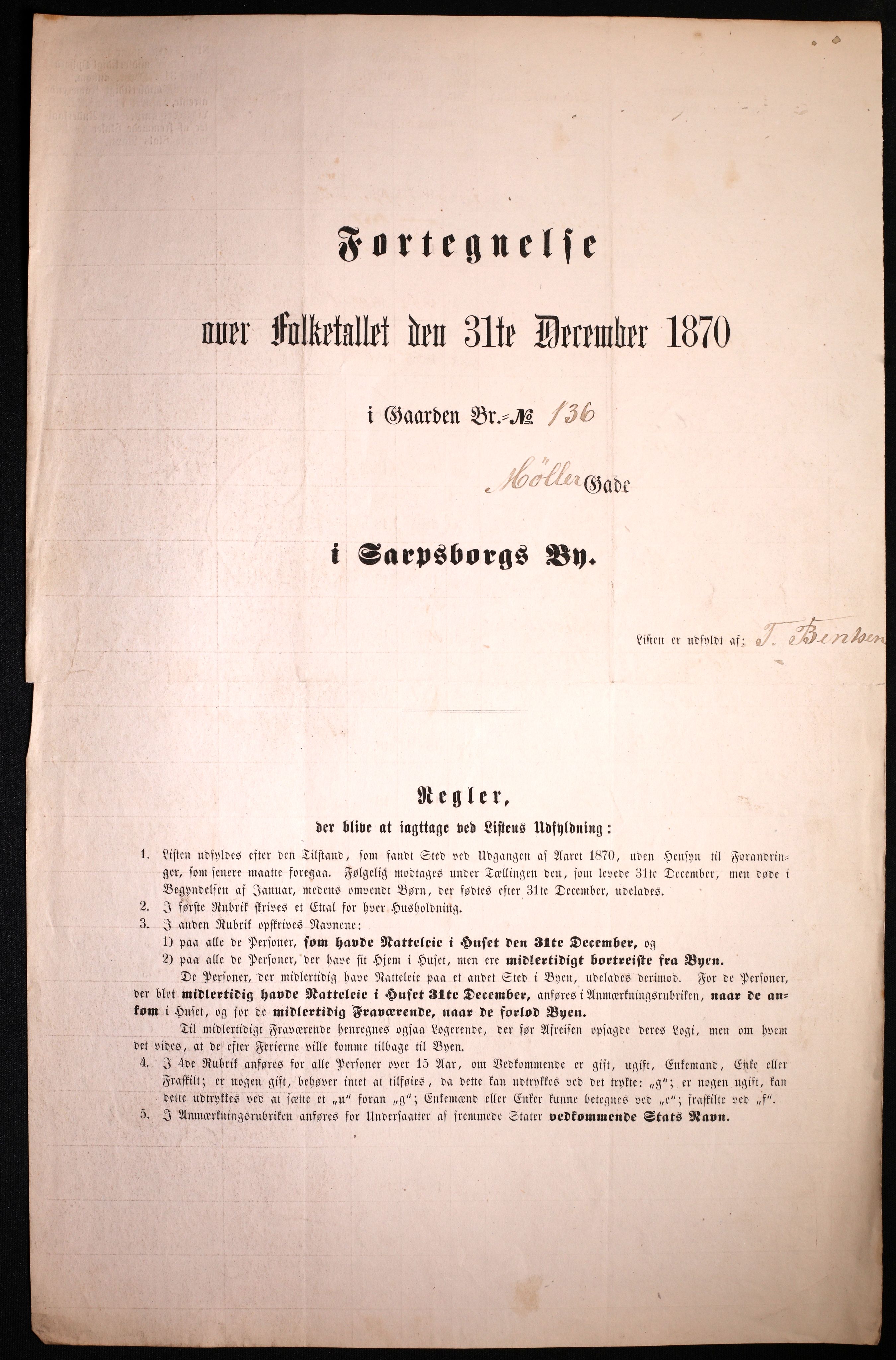 RA, 1870 census for 0102 Sarpsborg, 1870, p. 481