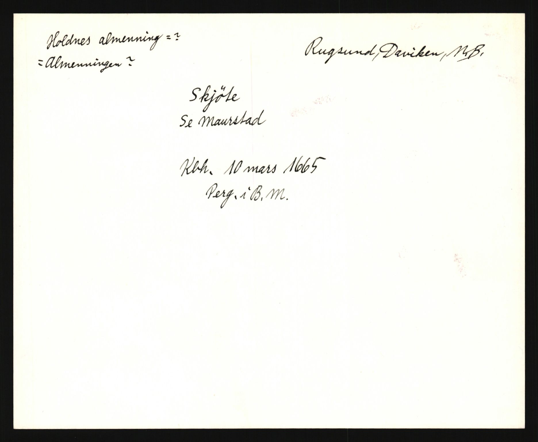 Riksarkivets diplomsamling, AV/RA-EA-5965/F35/F35e/L0030: Registreringssedler Sogn og Fjordane, 1400-1700, p. 435