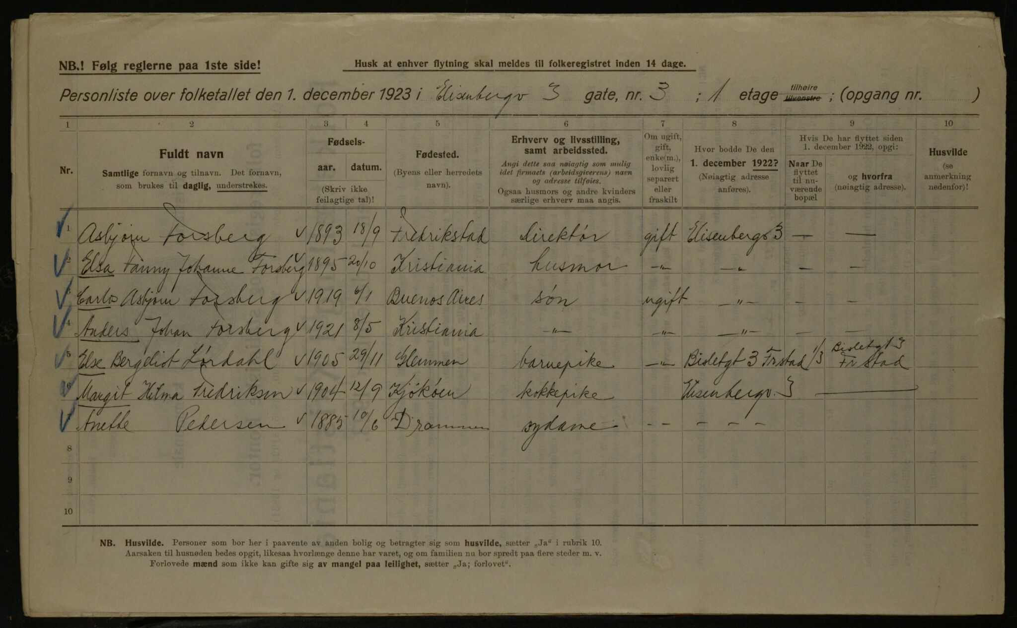 OBA, Municipal Census 1923 for Kristiania, 1923, p. 22769