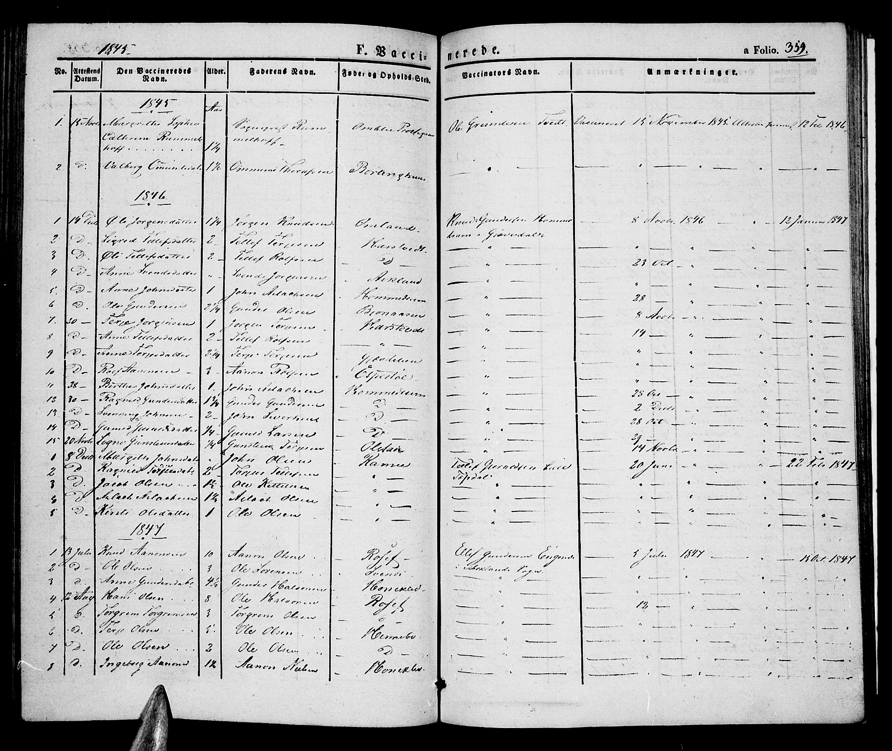 Åmli sokneprestkontor, AV/SAK-1111-0050/F/Fa/Fac/L0007: Parish register (official) no. A 7 /1, 1829-1851, p. 359