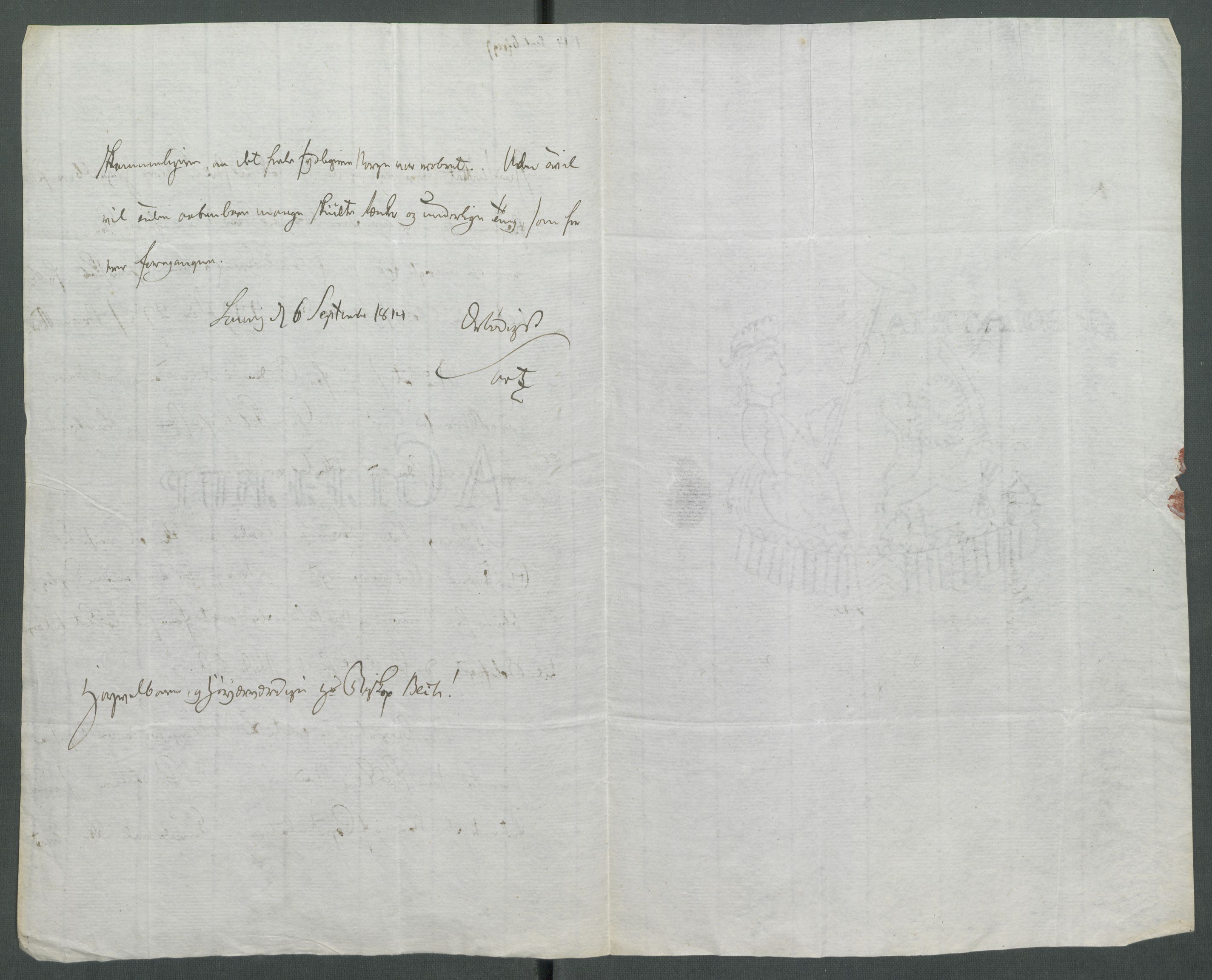 Forskjellige samlinger, Historisk-kronologisk samling, AV/RA-EA-4029/G/Ga/L0009A: Historisk-kronologisk samling. Dokumenter fra januar og ut september 1814. , 1814, p. 318