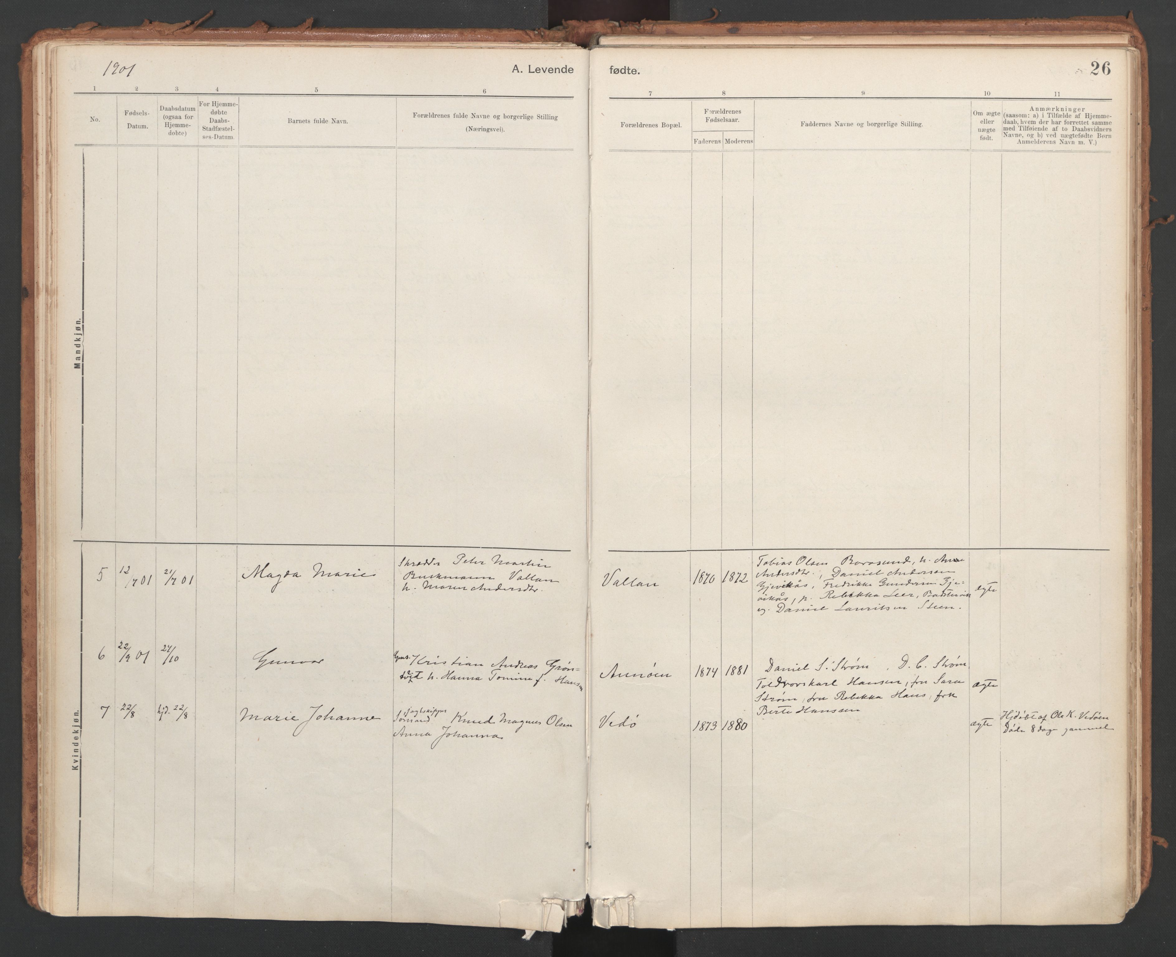 Ministerialprotokoller, klokkerbøker og fødselsregistre - Sør-Trøndelag, SAT/A-1456/639/L0572: Parish register (official) no. 639A01, 1890-1920, p. 26
