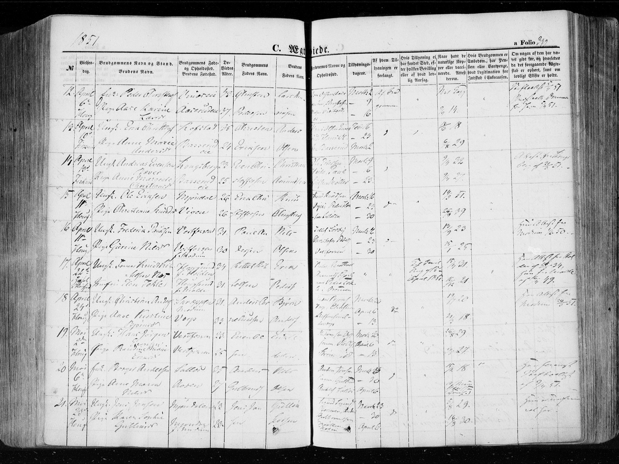 Eiker kirkebøker, SAKO/A-4/F/Fa/L0014: Parish register (official) no. I 14, 1846-1854, p. 349