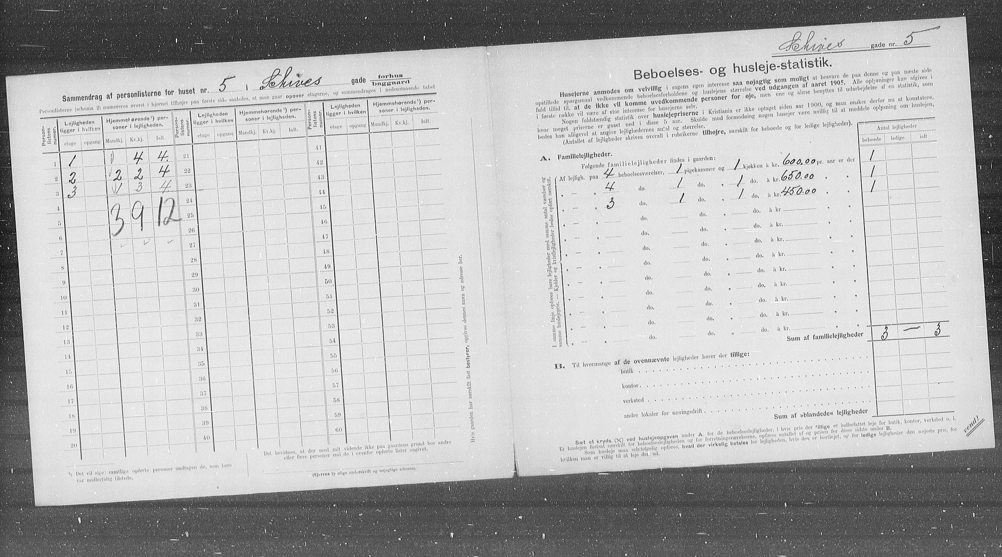 OBA, Municipal Census 1905 for Kristiania, 1905, p. 47047