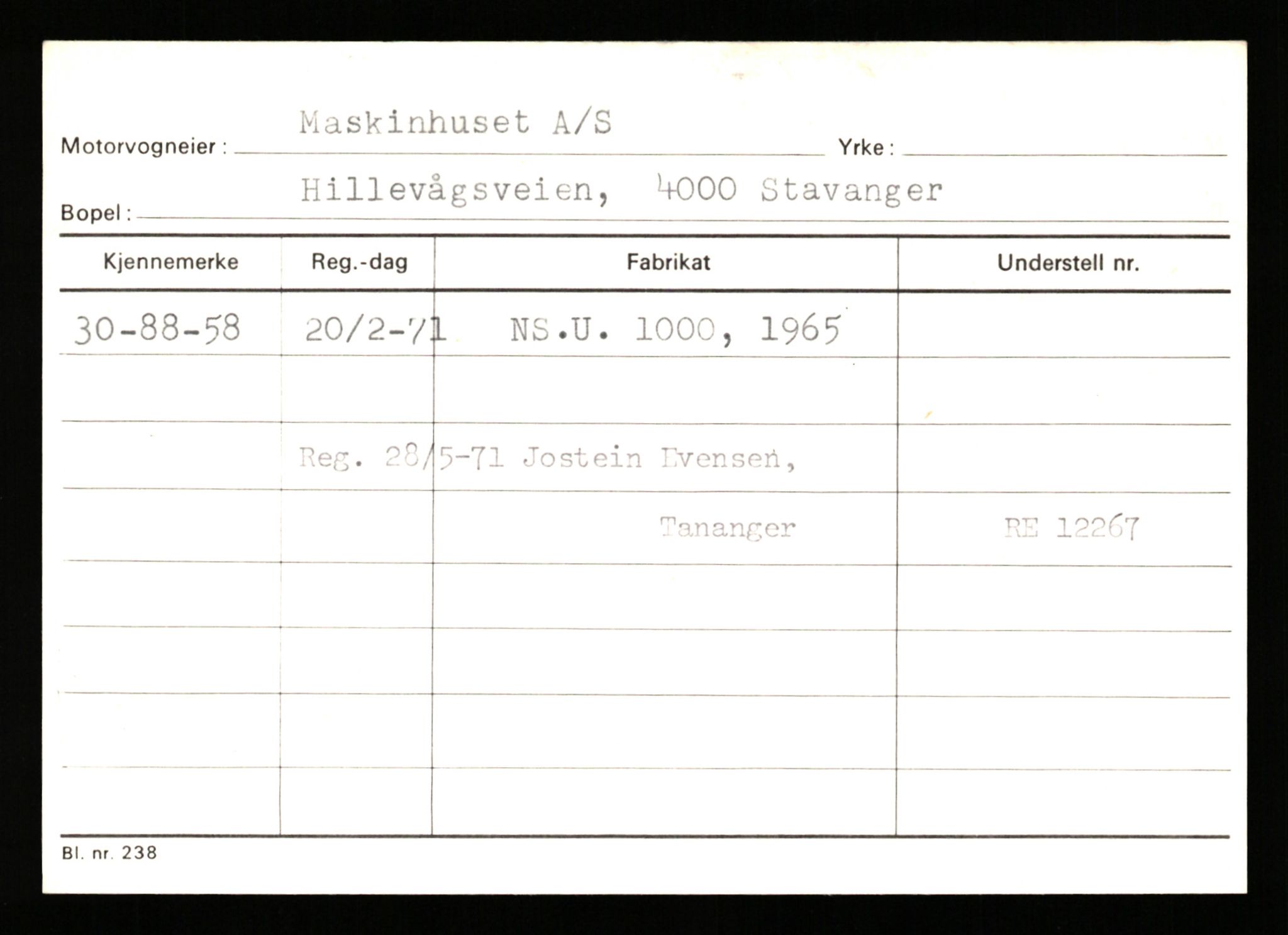 Stavanger trafikkstasjon, AV/SAST-A-101942/0/G/L0011: Registreringsnummer: 240000 - 363477, 1930-1971, p. 1629