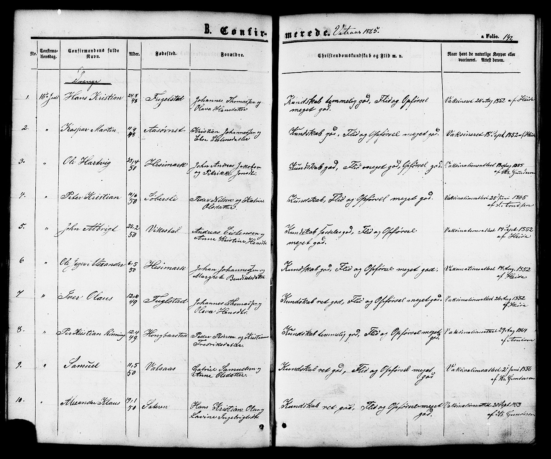 Ministerialprotokoller, klokkerbøker og fødselsregistre - Nordland, SAT/A-1459/810/L0146: Parish register (official) no. 810A08 /1, 1862-1874, p. 142