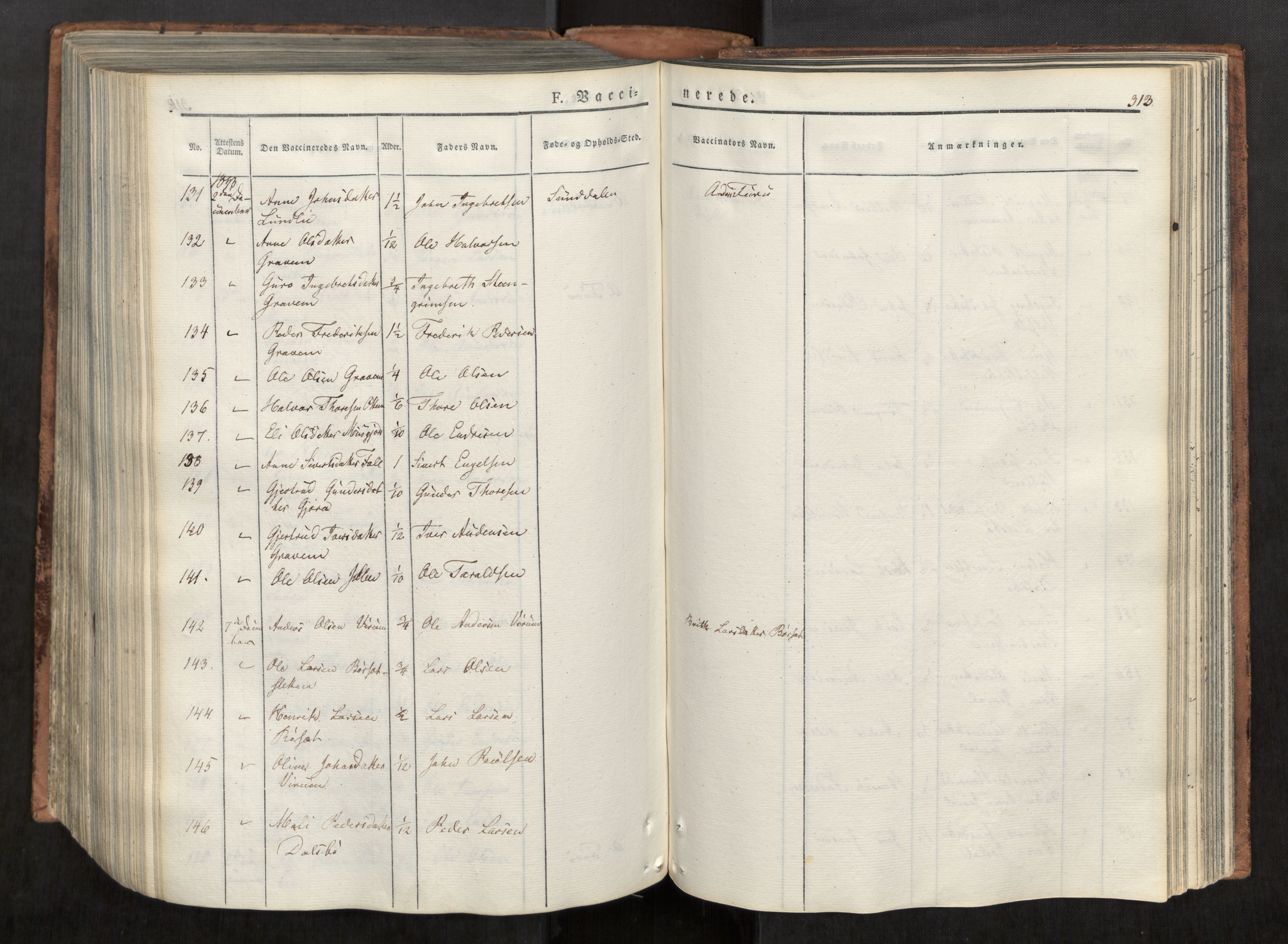 Ministerialprotokoller, klokkerbøker og fødselsregistre - Møre og Romsdal, AV/SAT-A-1454/590/L1012: Parish register (official) no. 590A04, 1832-1846, p. 313