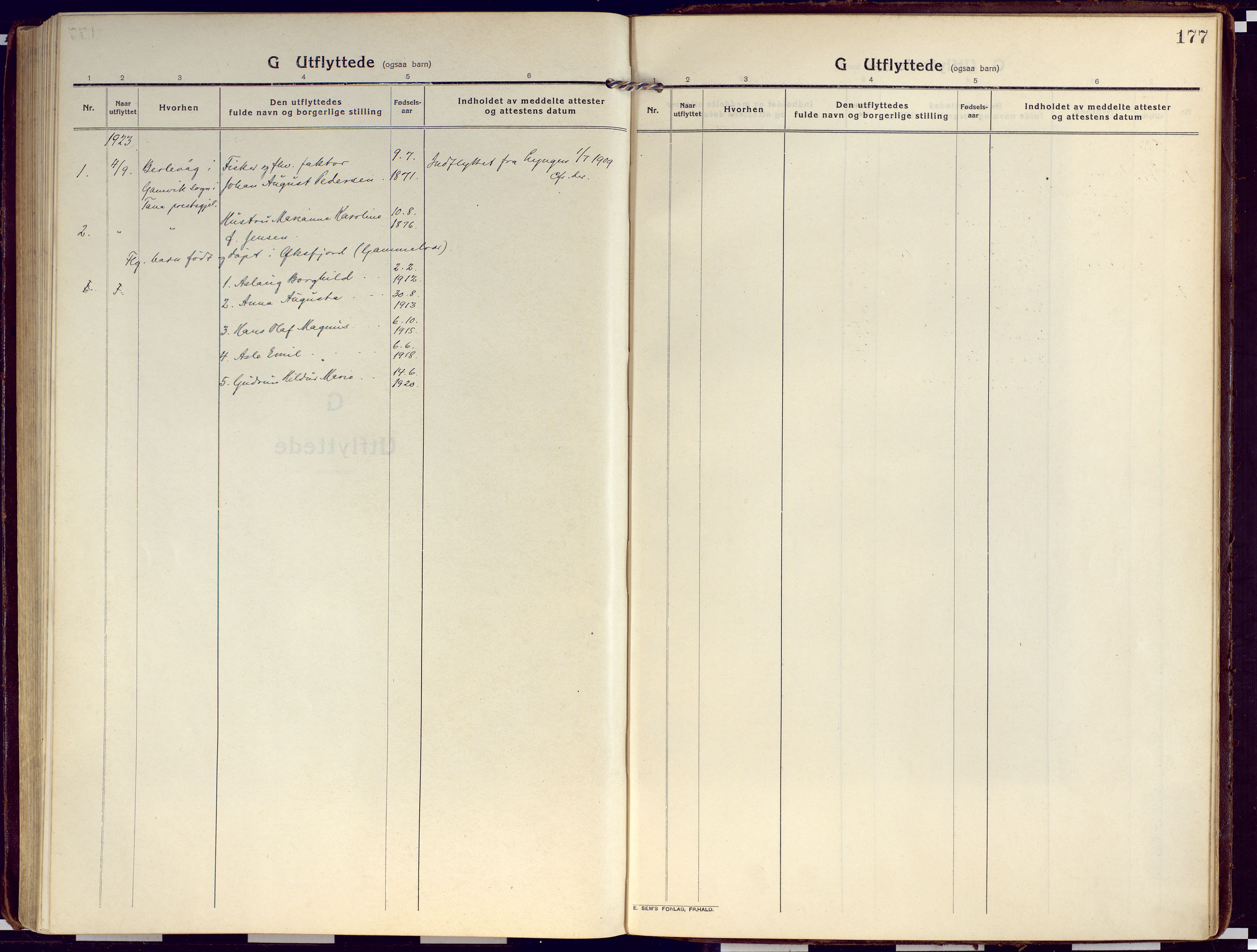 Loppa sokneprestkontor, SATØ/S-1339/H/Ha/L0012kirke: Parish register (official) no. 12, 1917-1932, p. 177
