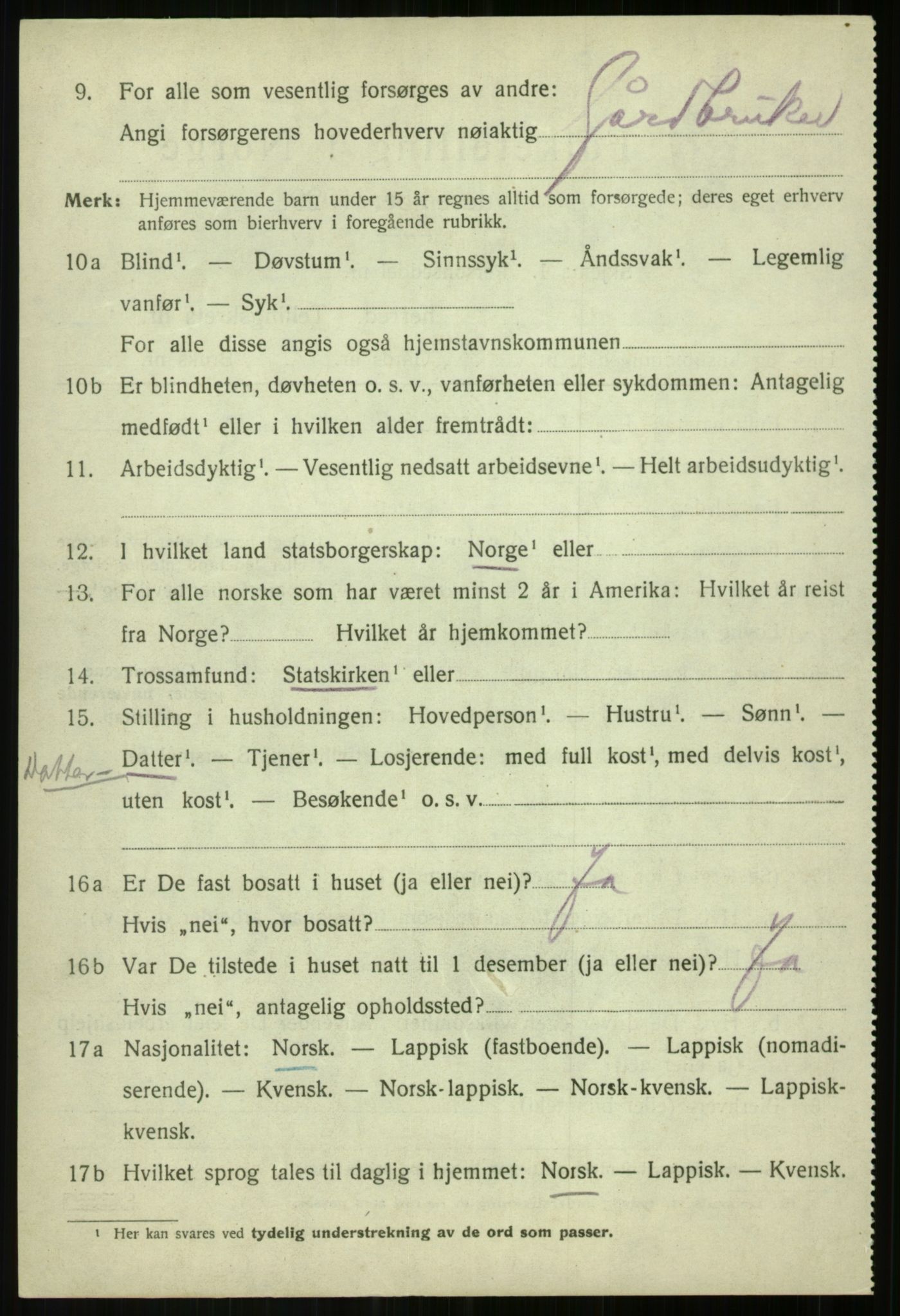 SATØ, 1920 census for Målselv, 1920, p. 2790