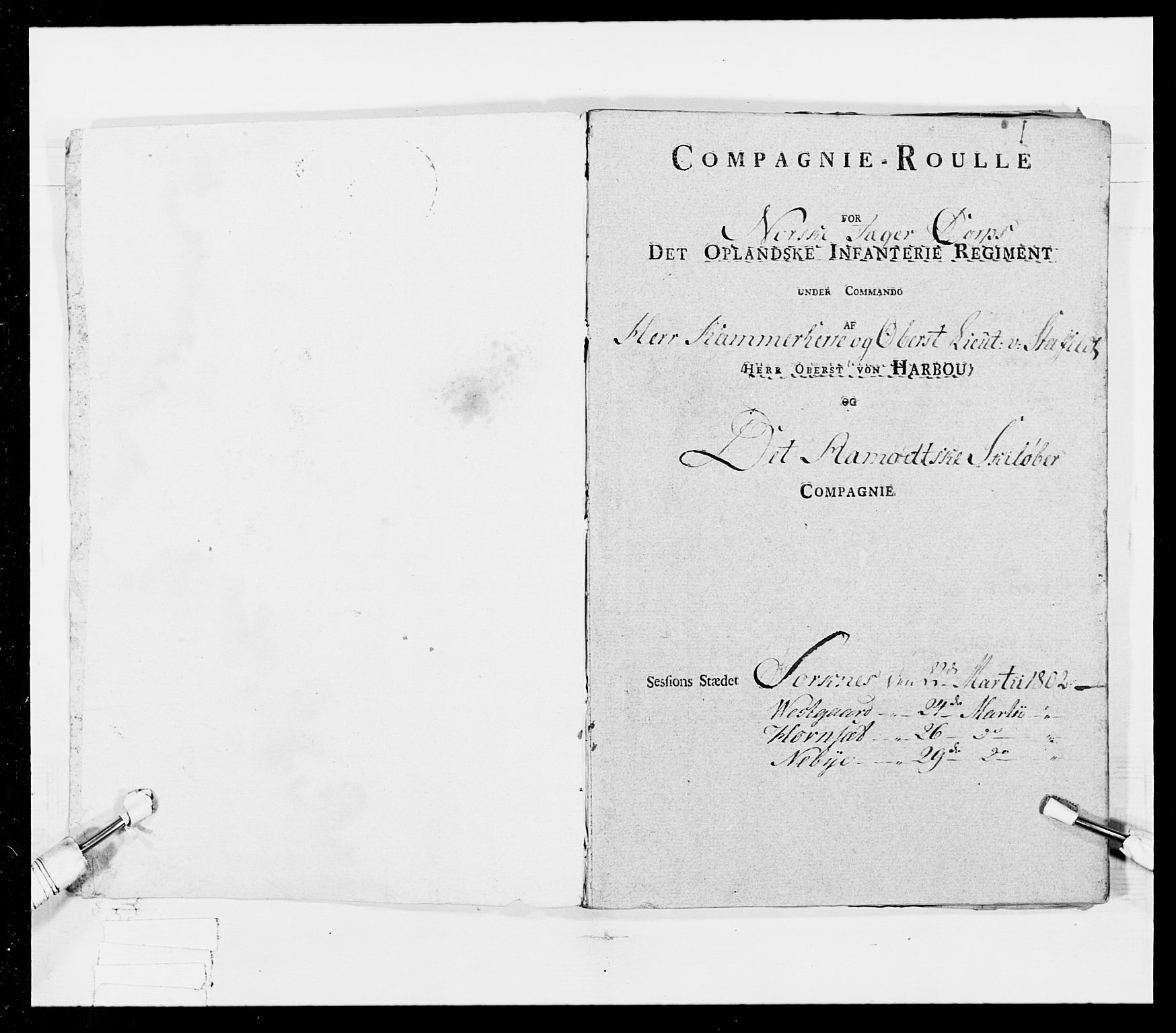 Generalitets- og kommissariatskollegiet, Det kongelige norske kommissariatskollegium, RA/EA-5420/E/Eh/L0025: Skiløperkompaniene, 1766-1803, p. 181