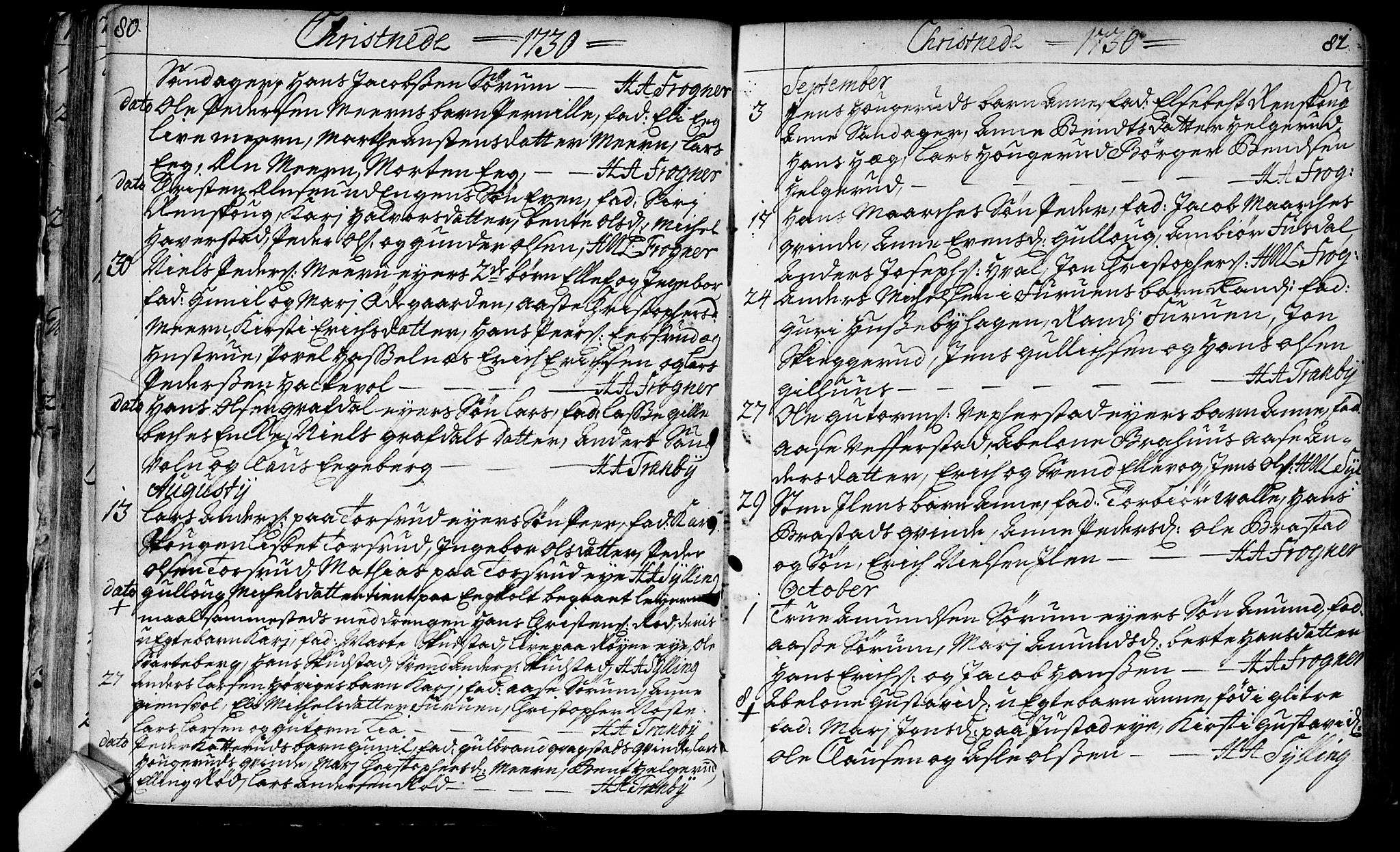 Lier kirkebøker, AV/SAKO-A-230/F/Fa/L0003: Parish register (official) no. I 3, 1727-1748, p. 80-81
