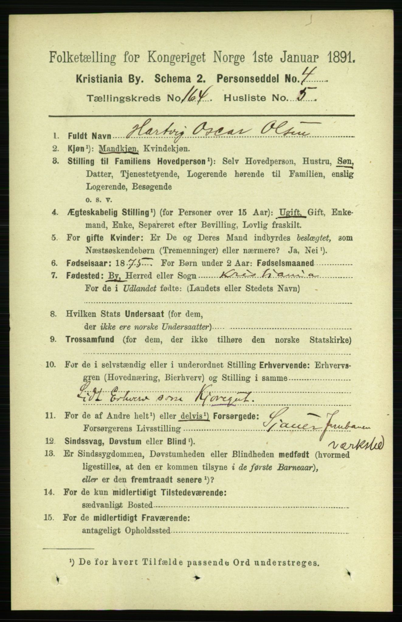 RA, 1891 census for 0301 Kristiania, 1891, p. 94468