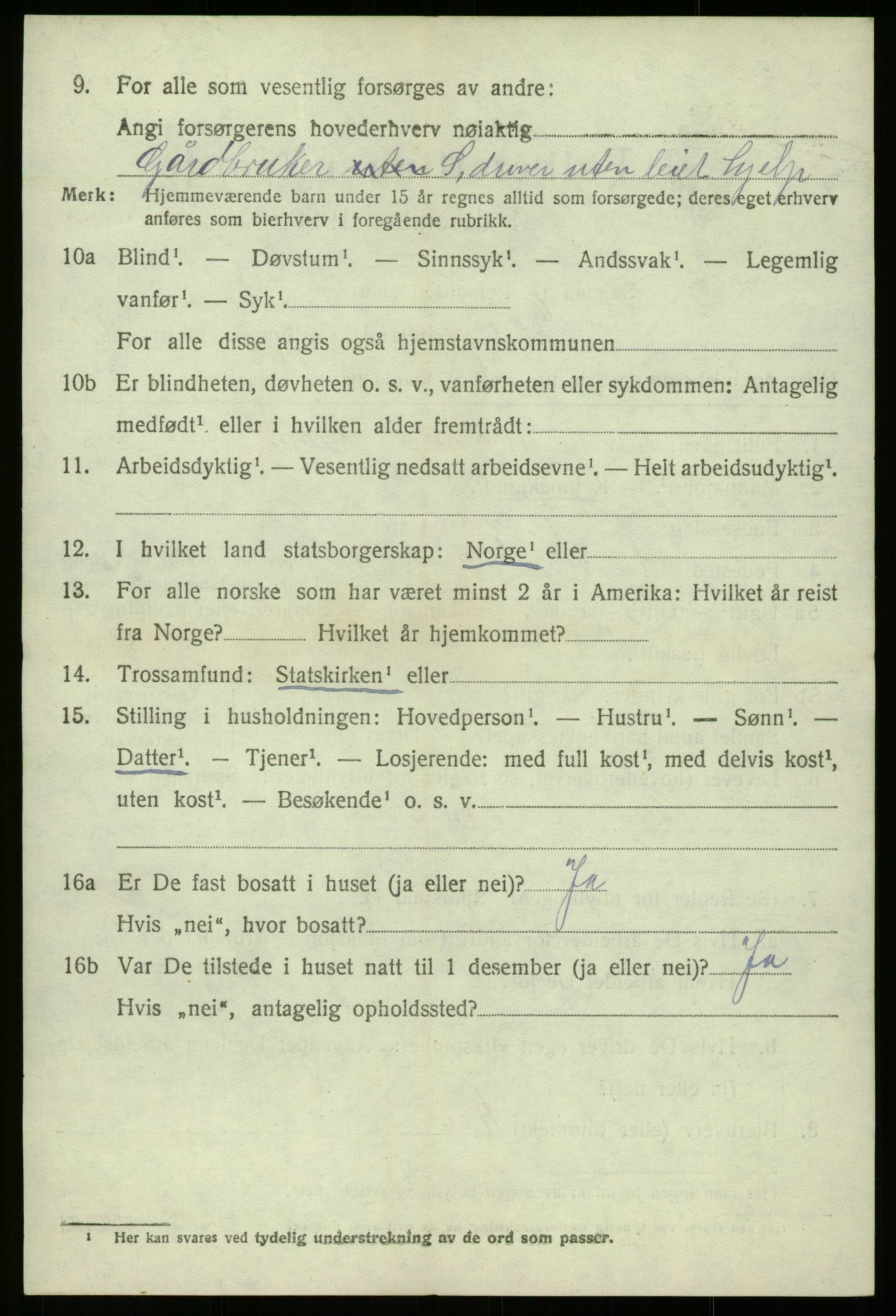 SAB, 1920 census for Davik, 1920, p. 5364