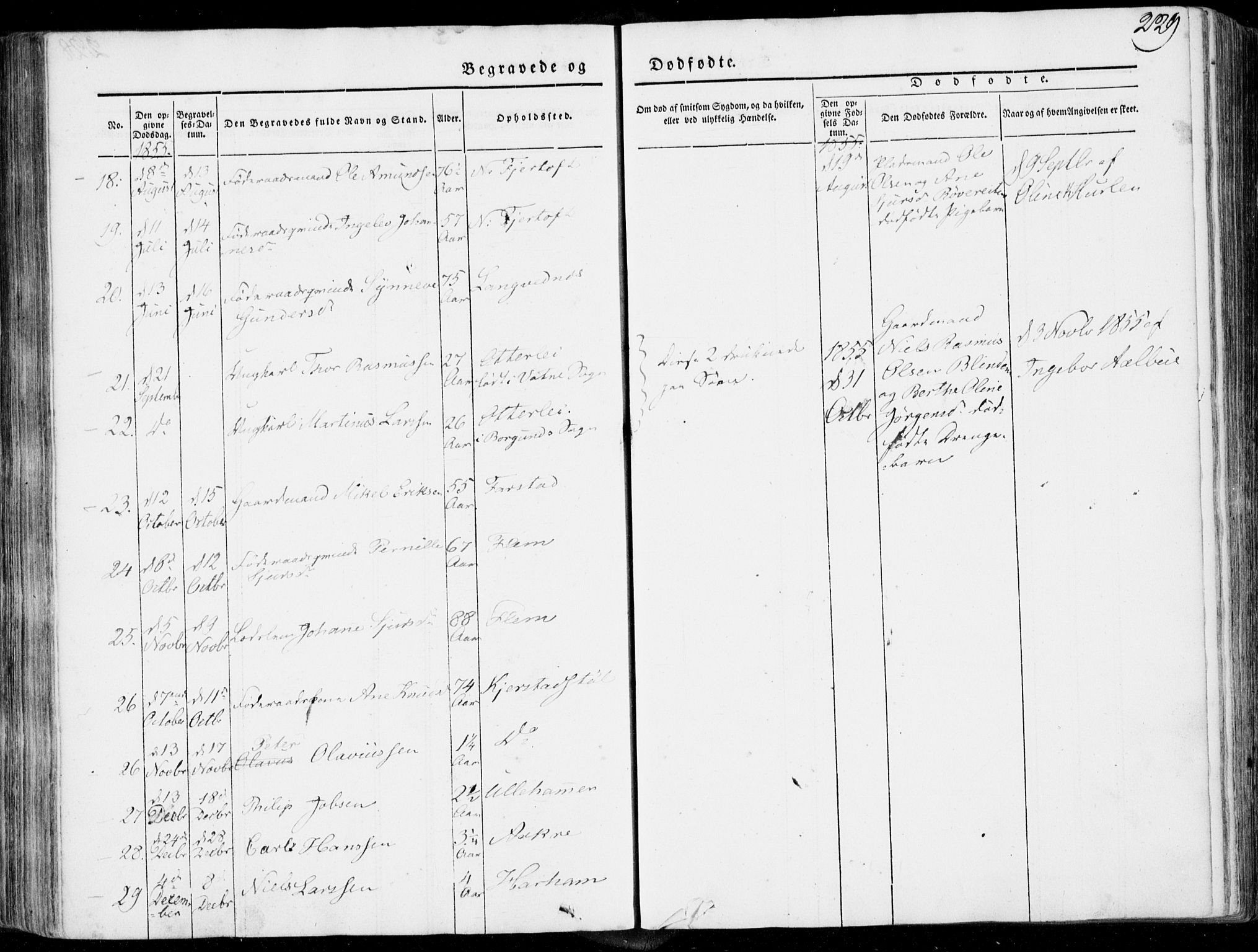 Ministerialprotokoller, klokkerbøker og fødselsregistre - Møre og Romsdal, SAT/A-1454/536/L0497: Parish register (official) no. 536A06, 1845-1865, p. 229