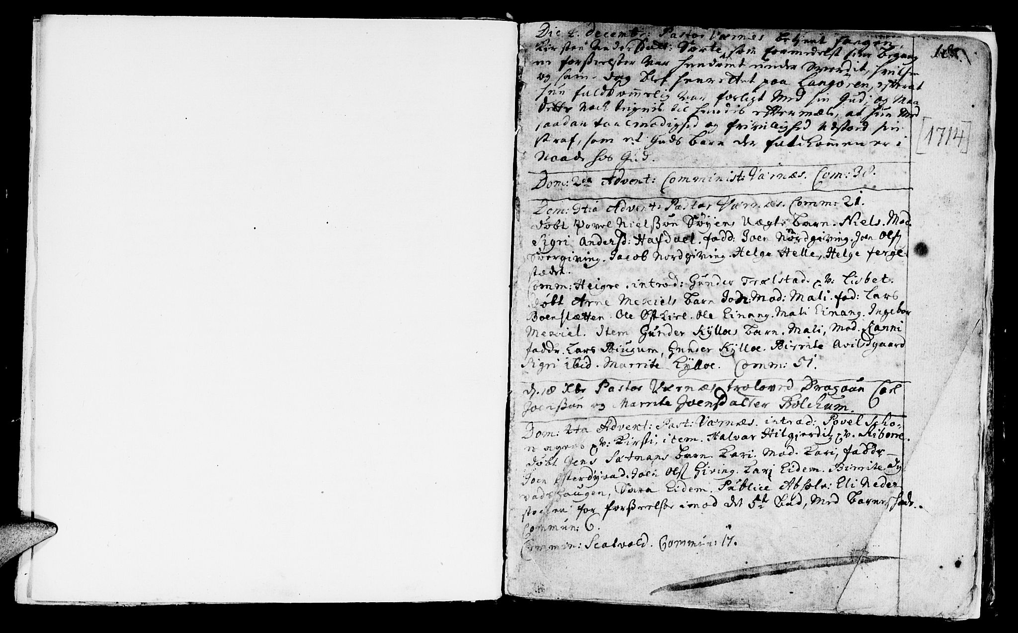 Ministerialprotokoller, klokkerbøker og fødselsregistre - Nord-Trøndelag, SAT/A-1458/709/L0054: Parish register (official) no. 709A02, 1714-1738, p. 18