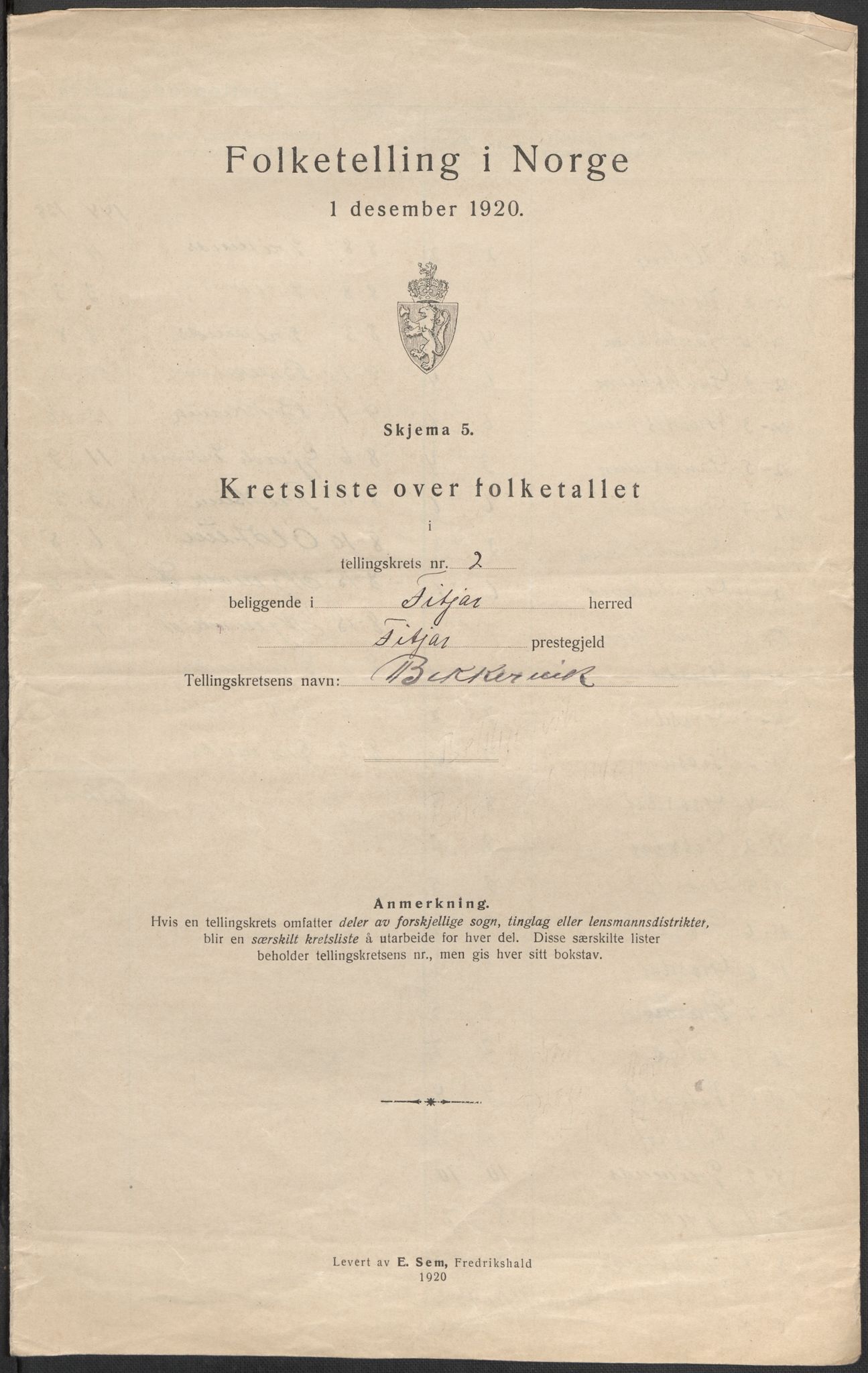 SAB, 1920 census for Fitjar, 1920, p. 8