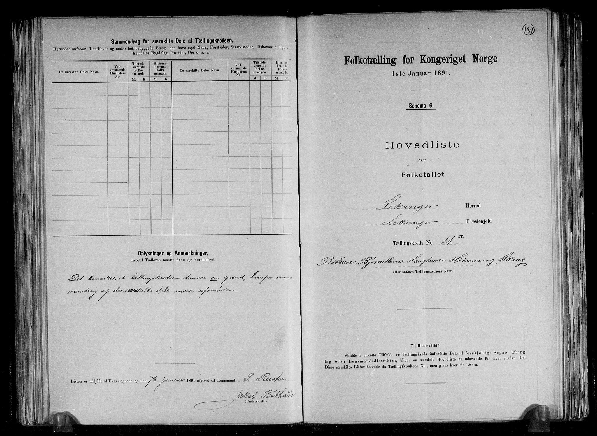 RA, 1891 census for 1419 Leikanger, 1891, p. 26