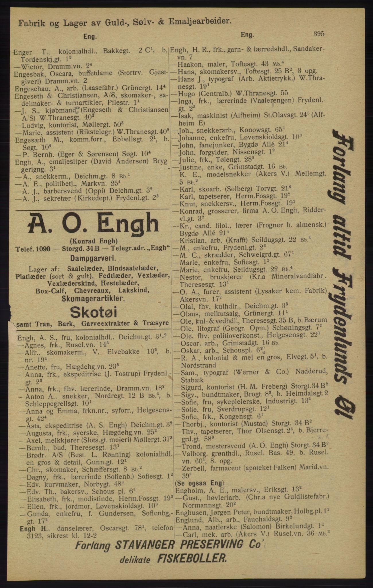 Kristiania/Oslo adressebok, PUBL/-, 1913, p. 407