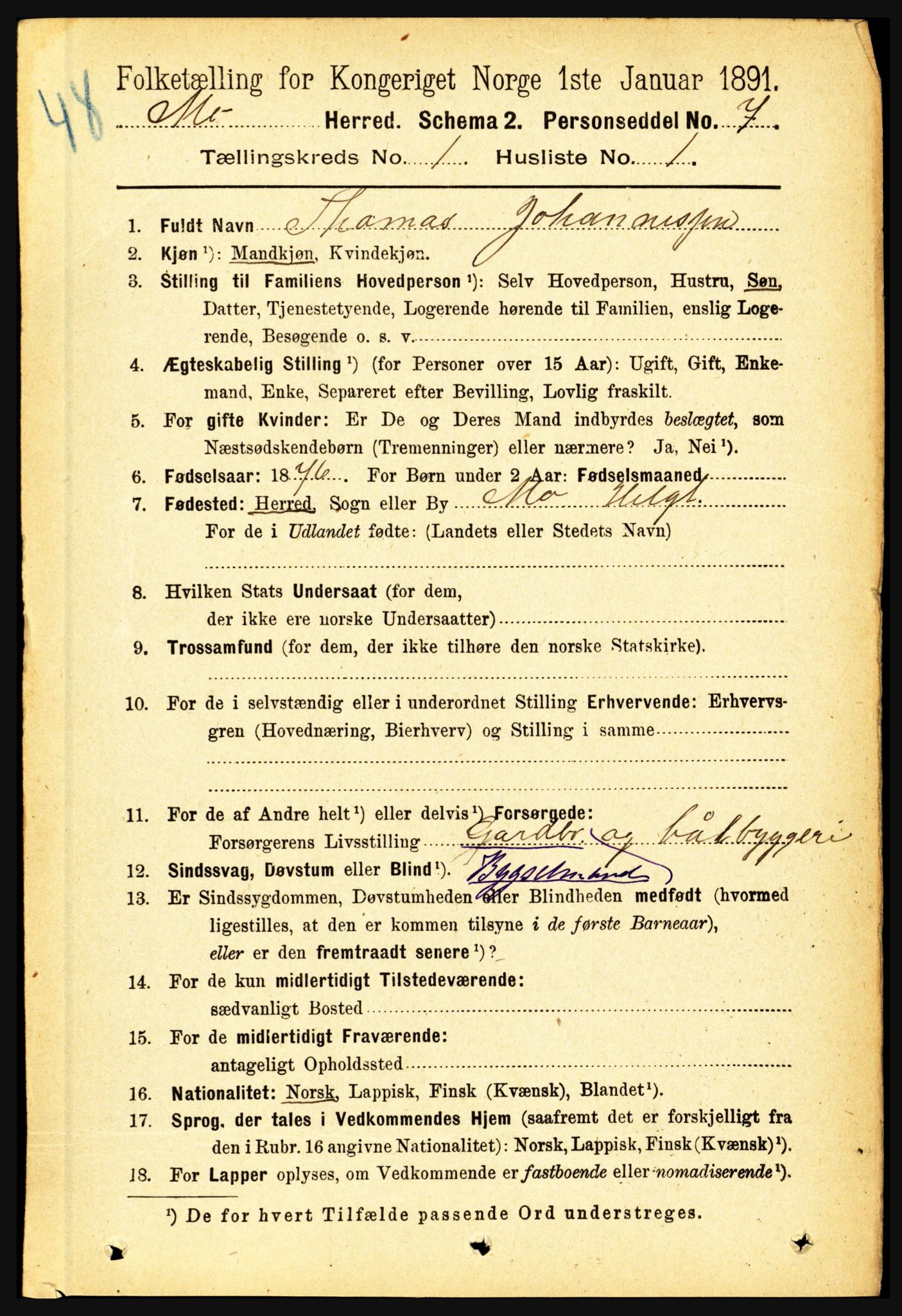 RA, 1891 census for 1833 Mo, 1891, p. 90