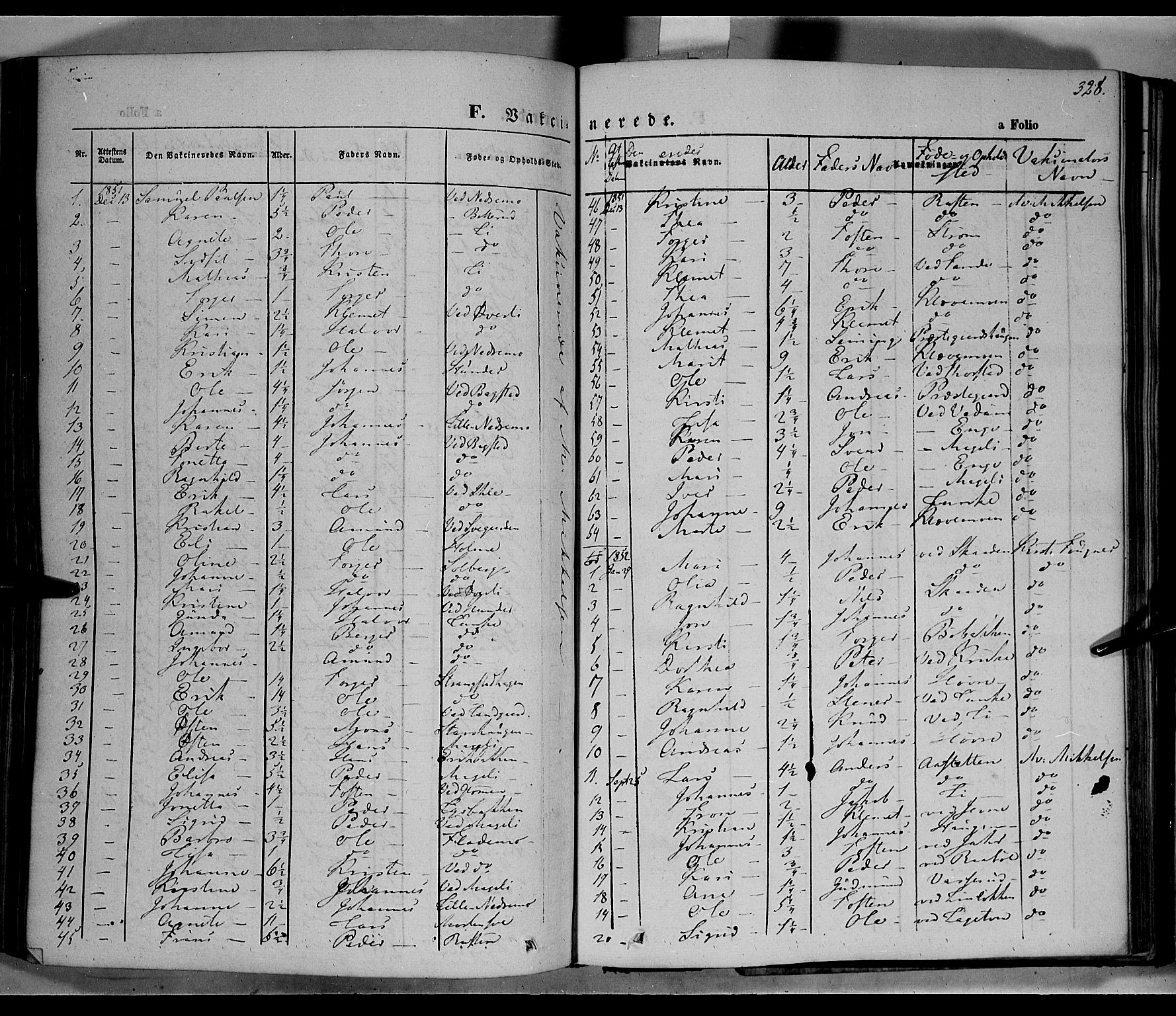 Øyer prestekontor, SAH/PREST-084/H/Ha/Haa/L0005: Parish register (official) no. 5, 1842-1857, p. 328