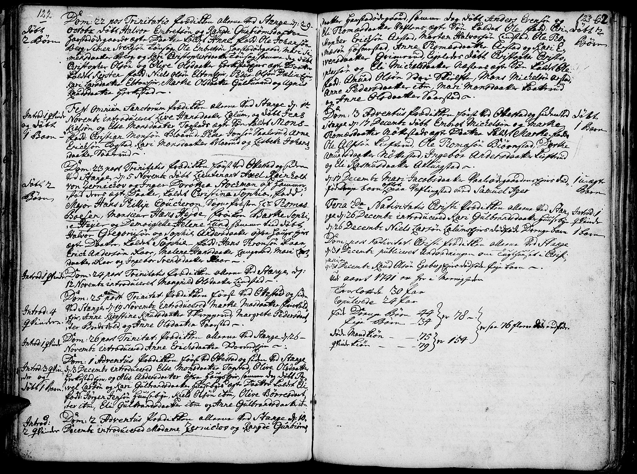 Stange prestekontor, AV/SAH-PREST-002/K/L0004: Parish register (official) no. 4, 1735-1754, p. 122-123