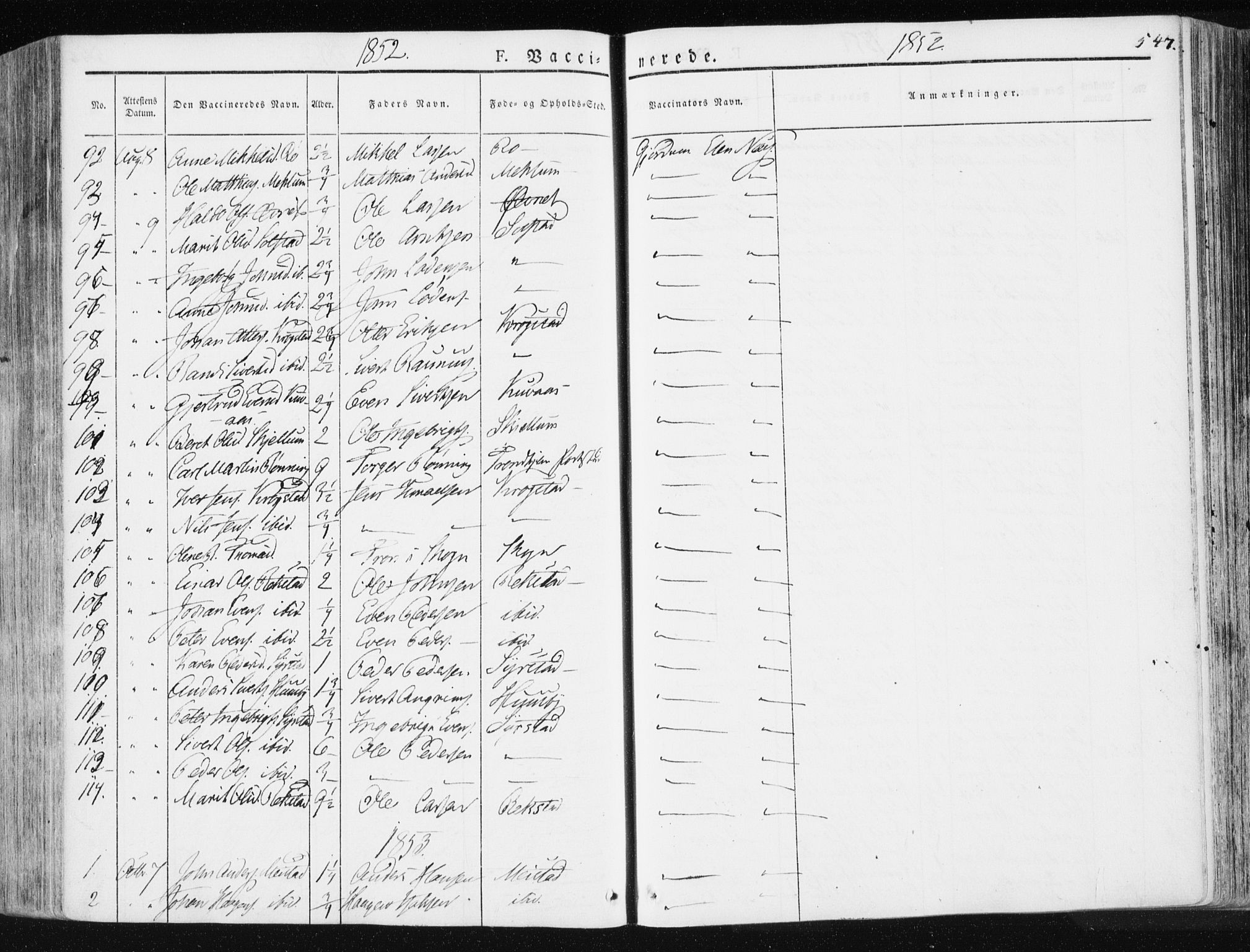 Ministerialprotokoller, klokkerbøker og fødselsregistre - Sør-Trøndelag, SAT/A-1456/665/L0771: Parish register (official) no. 665A06, 1830-1856, p. 547