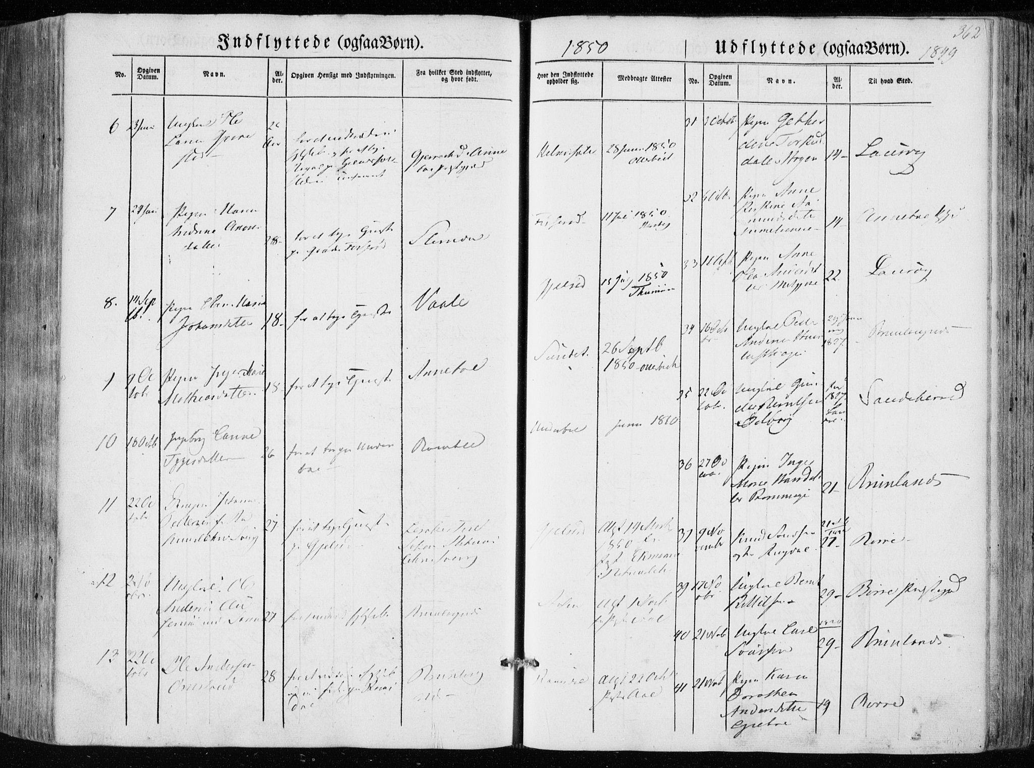 Hedrum kirkebøker, AV/SAKO-A-344/F/Fa/L0006: Parish register (official) no. I 6, 1849-1857, p. 362