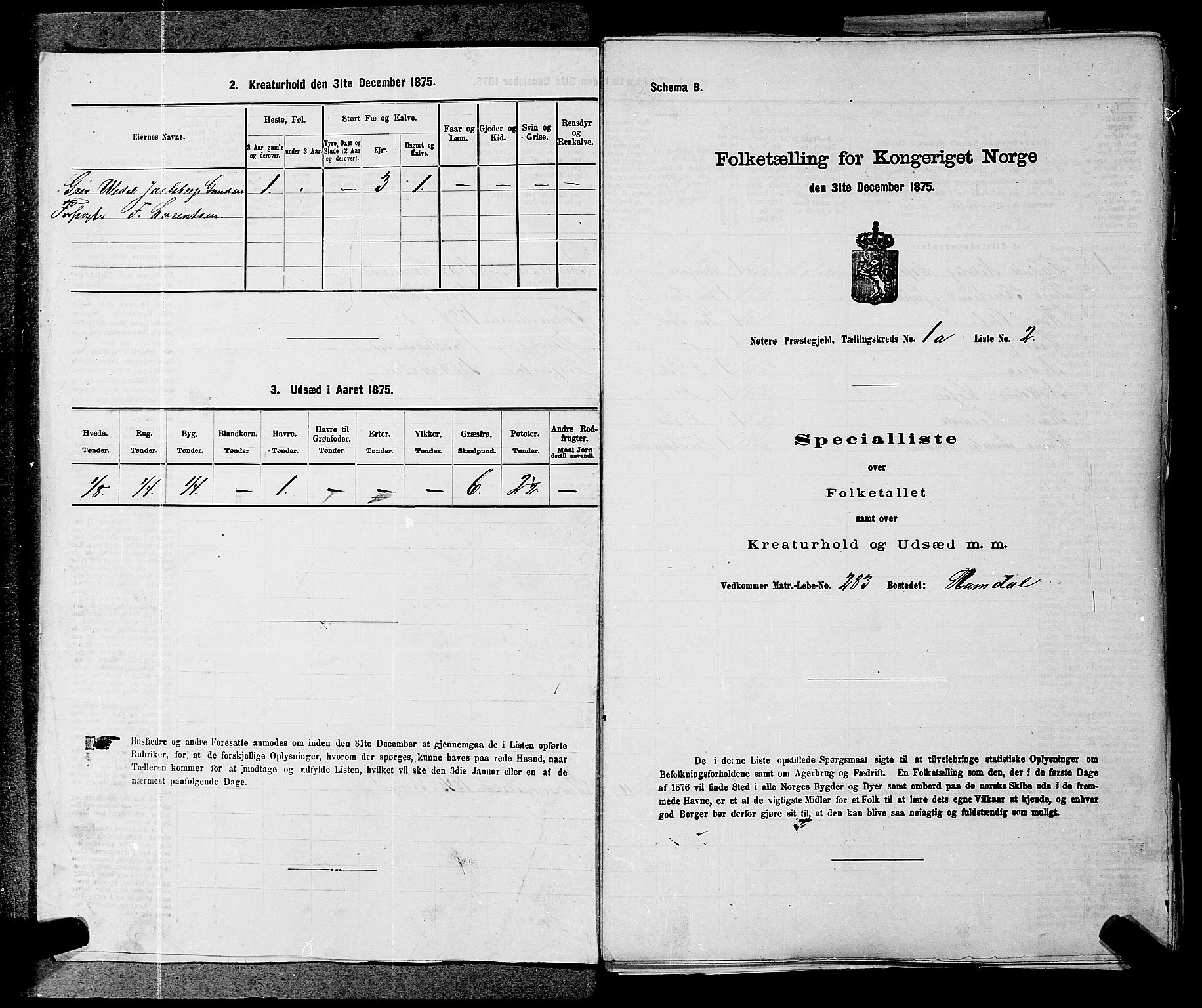 SAKO, 1875 census for 0722P Nøtterøy, 1875, p. 103