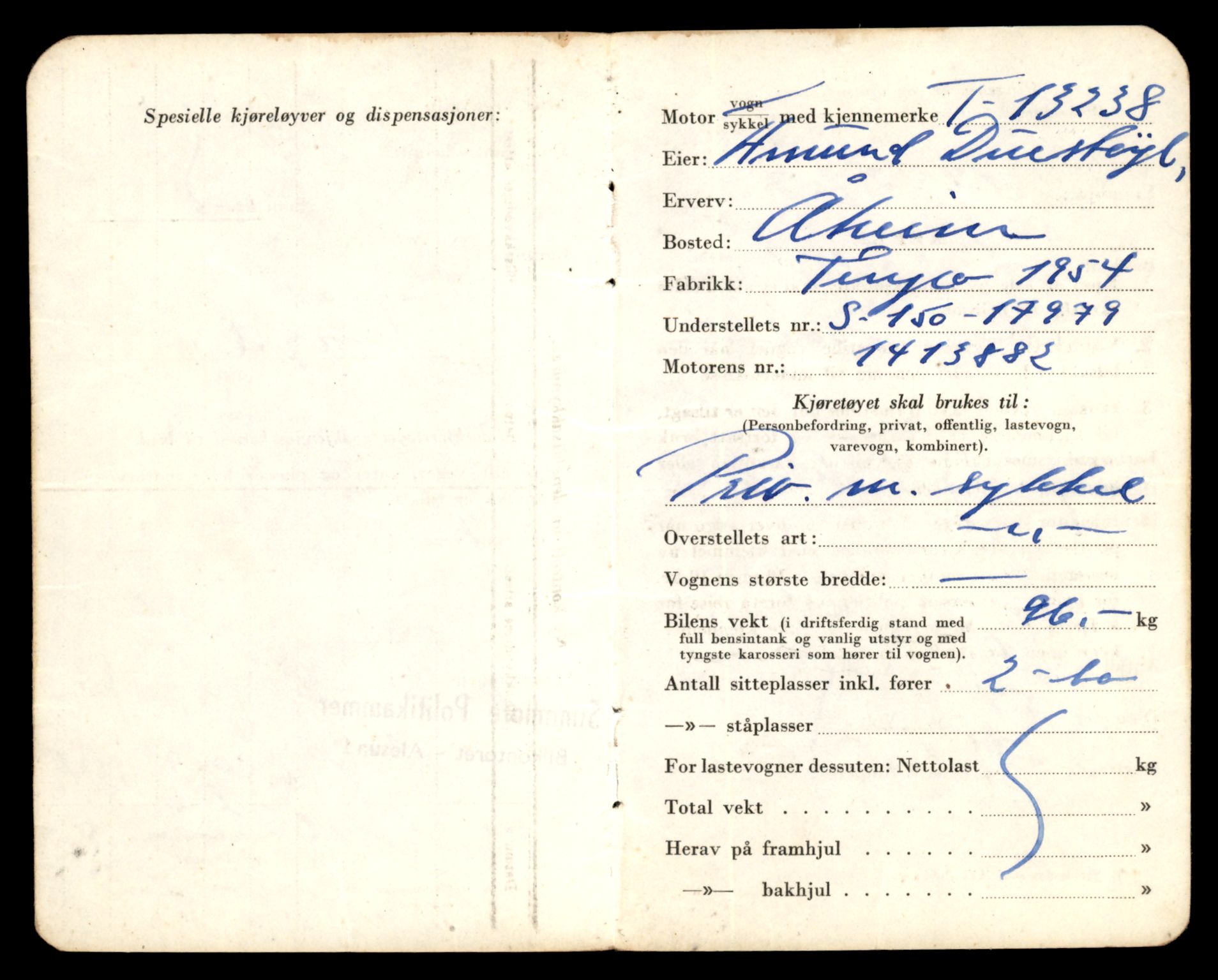 Møre og Romsdal vegkontor - Ålesund trafikkstasjon, AV/SAT-A-4099/F/Fe/L0038: Registreringskort for kjøretøy T 13180 - T 13360, 1927-1998, p. 999