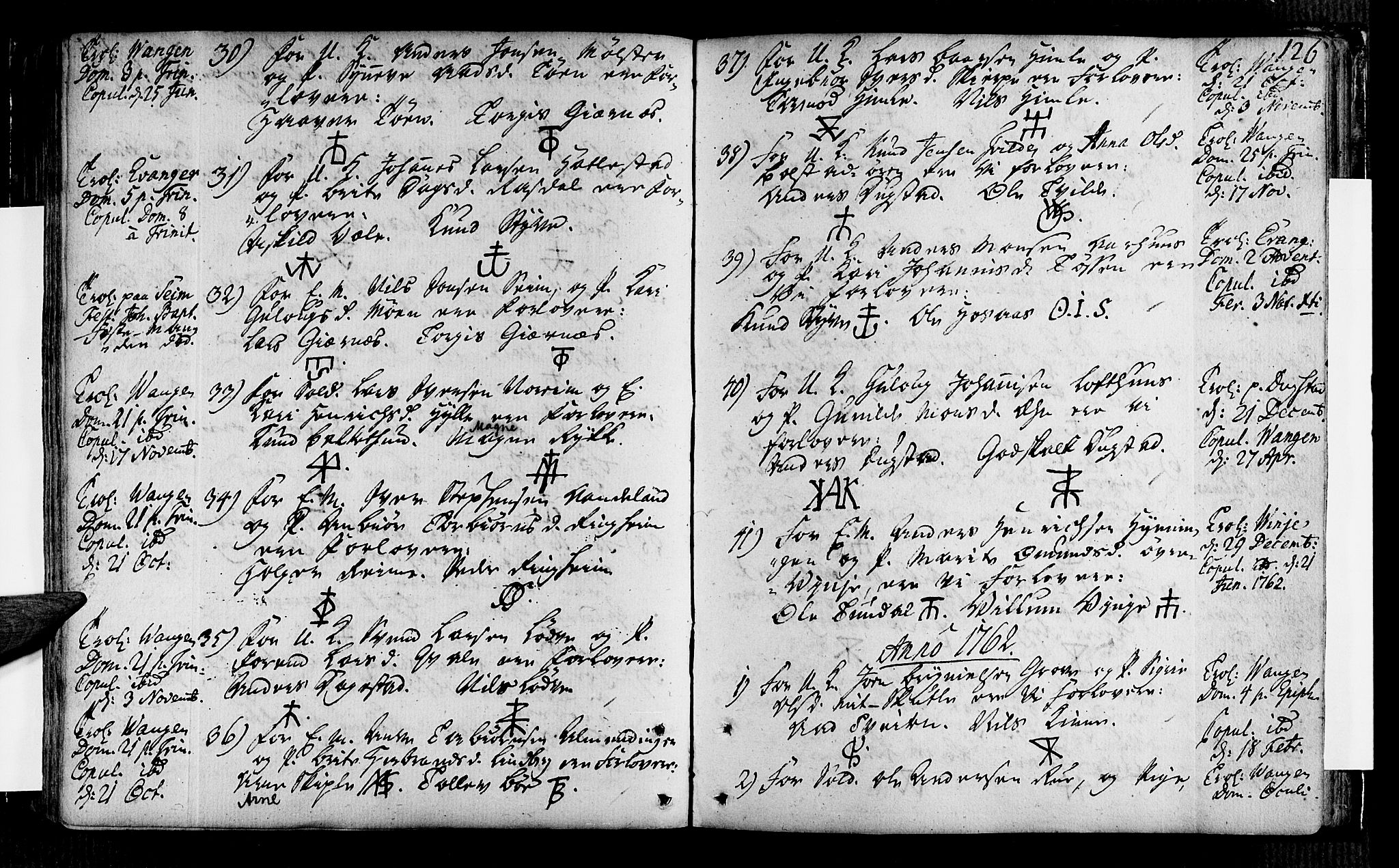 Voss sokneprestembete, AV/SAB-A-79001/H/Haa: Parish register (official) no. A 7, 1731-1773, p. 126