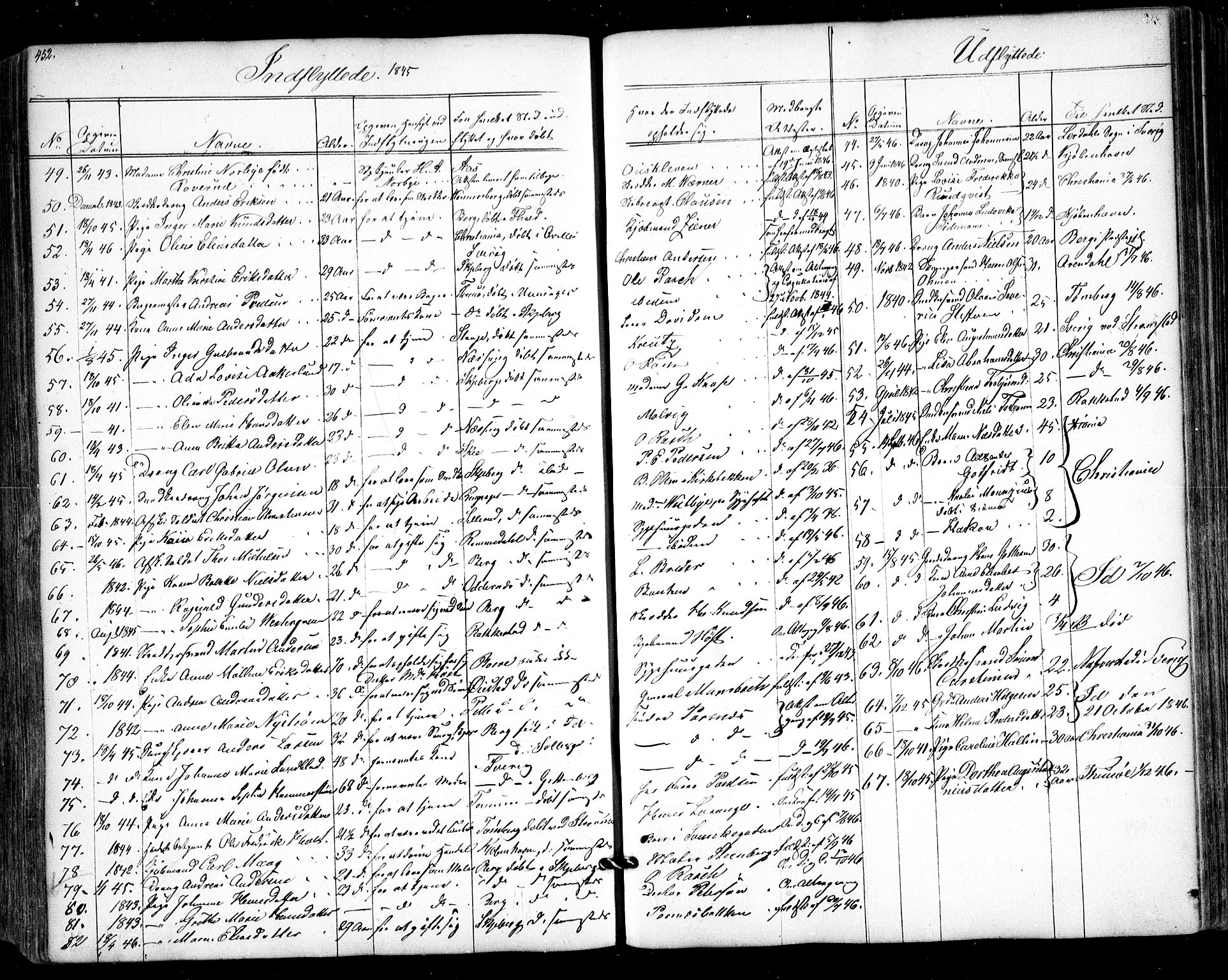 Halden prestekontor Kirkebøker, AV/SAO-A-10909/F/Fa/L0006: Parish register (official) no. I 6, 1845-1856, p. 452