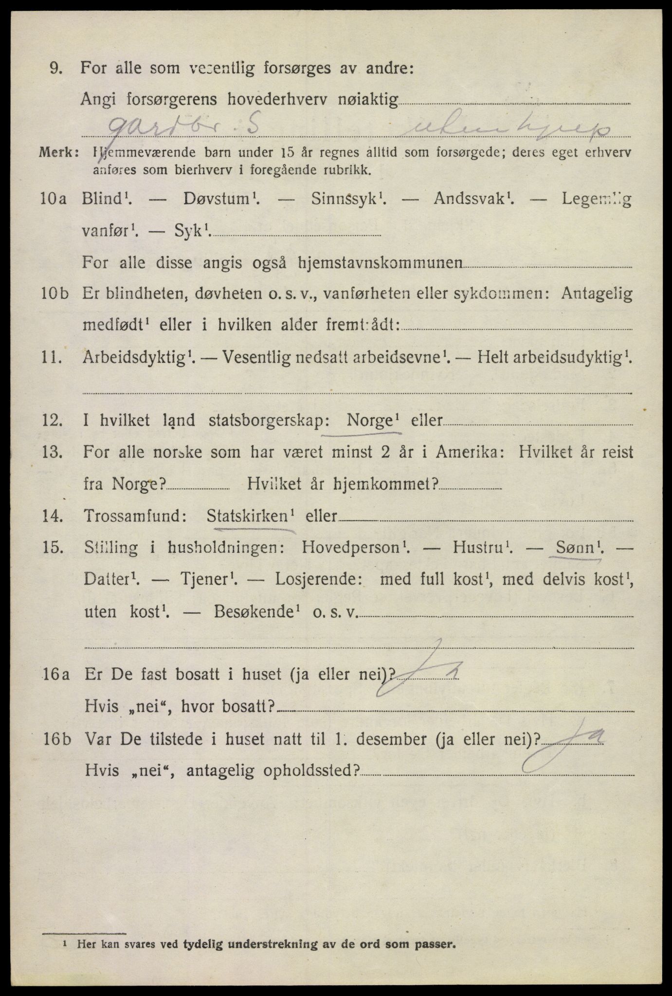 SAKO, 1920 census for Sem, 1920, p. 10338