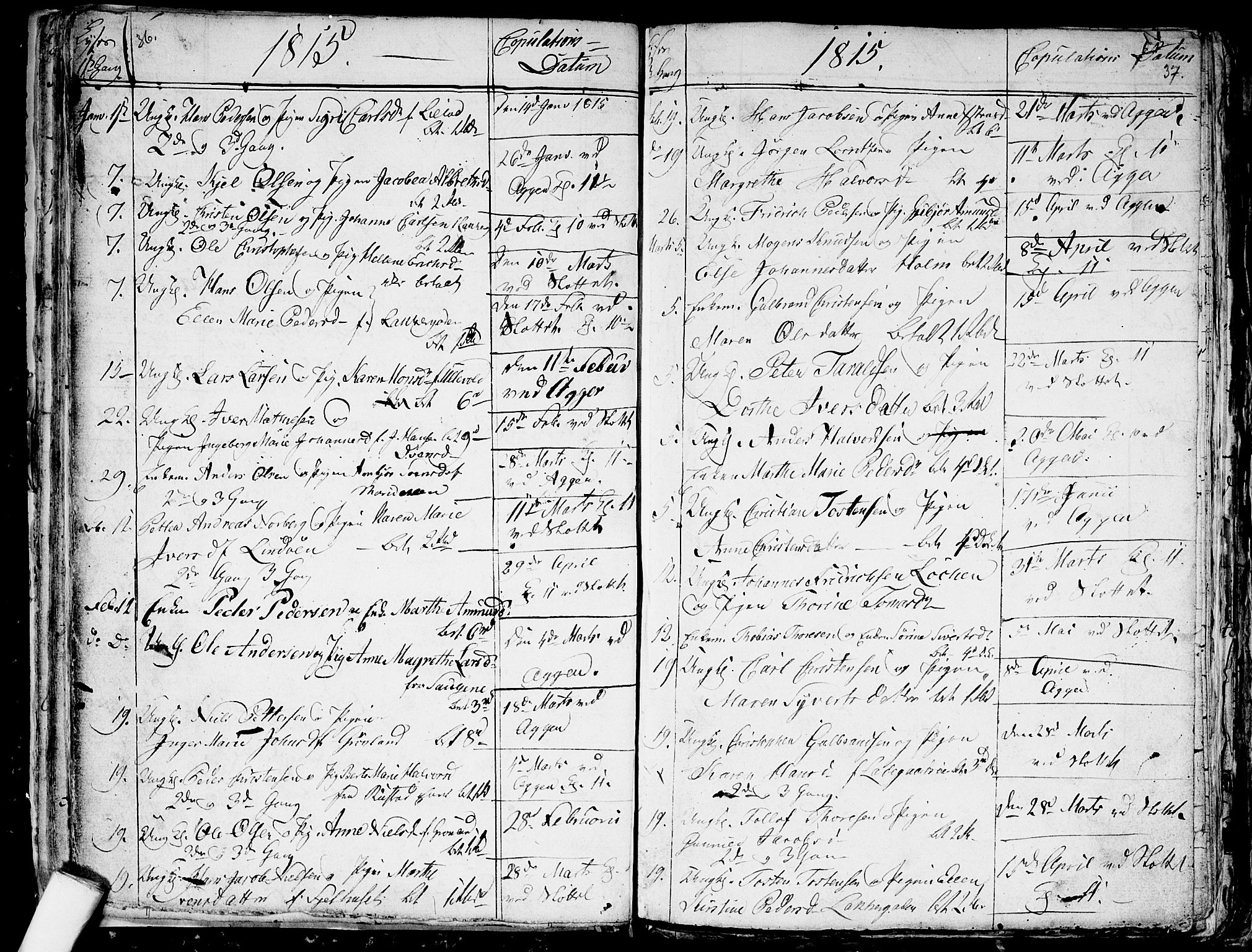 Aker prestekontor kirkebøker, SAO/A-10861/G/L0001: Parish register (copy) no. 1, 1796-1826, p. 36-37