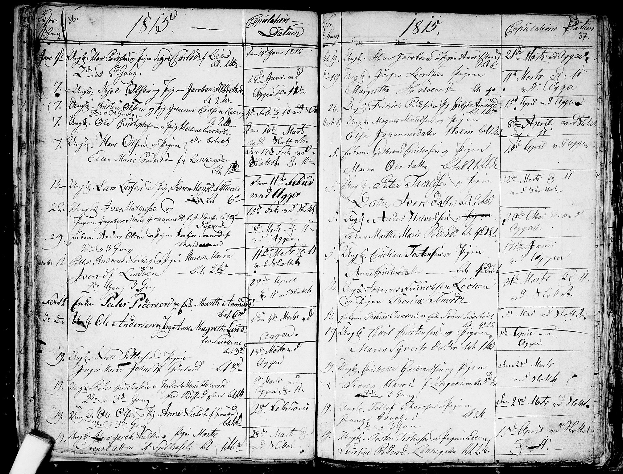 Aker prestekontor kirkebøker, AV/SAO-A-10861/G/L0001: Parish register (copy) no. 1, 1796-1826, p. 36-37