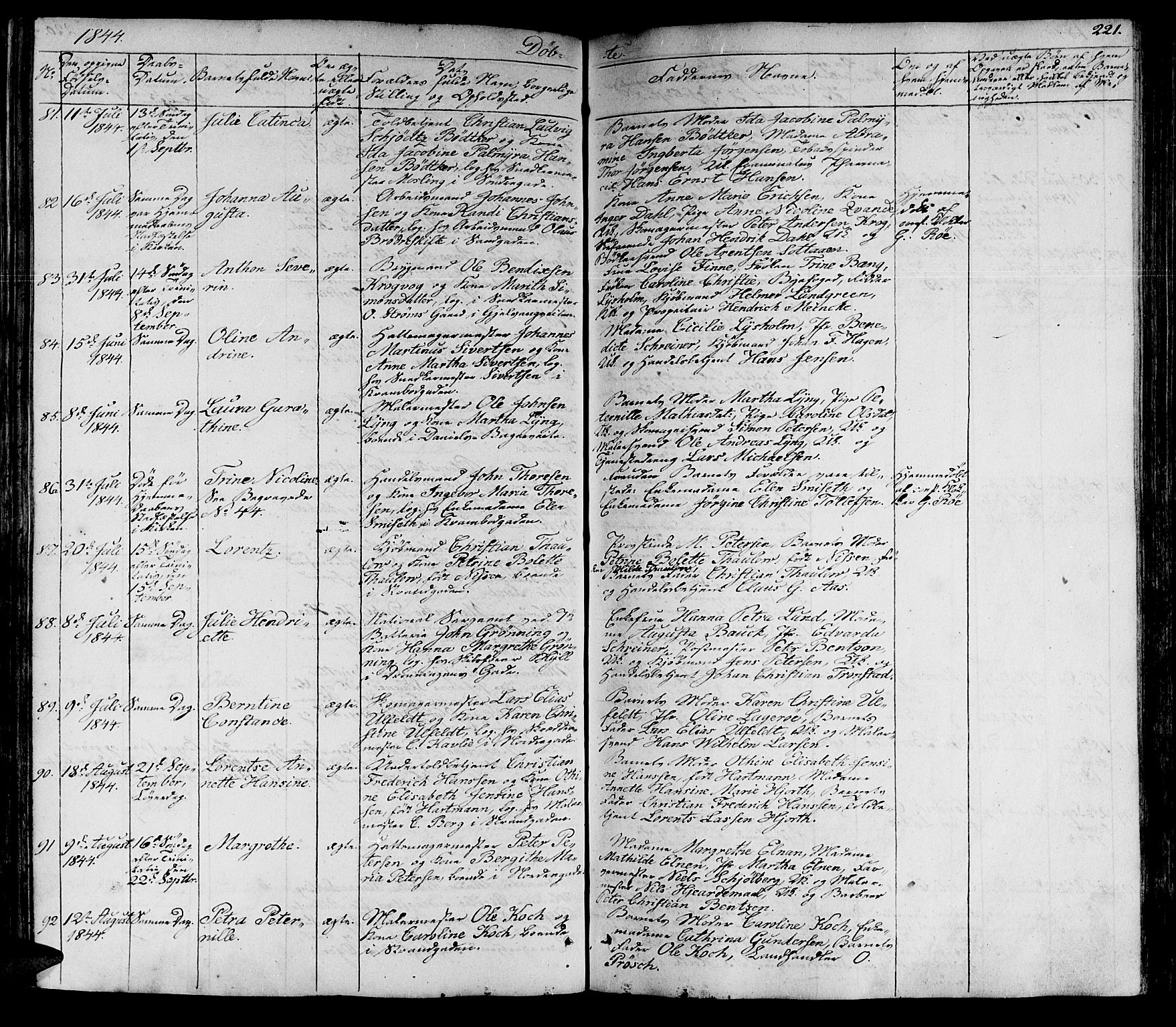 Ministerialprotokoller, klokkerbøker og fødselsregistre - Sør-Trøndelag, AV/SAT-A-1456/602/L0136: Parish register (copy) no. 602C04, 1833-1845, p. 221