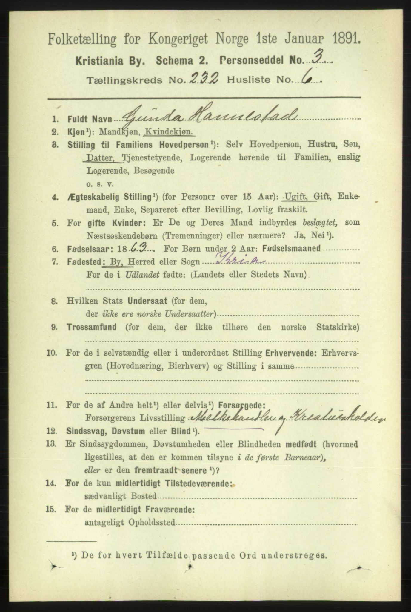 RA, 1891 census for 0301 Kristiania, 1891, p. 142961